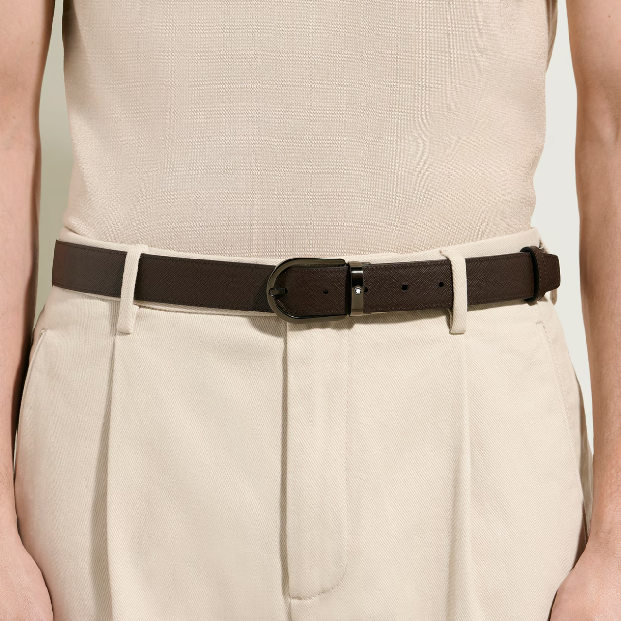 Montblanc Horseshoe 30 mm Belt in Sartorial Leather