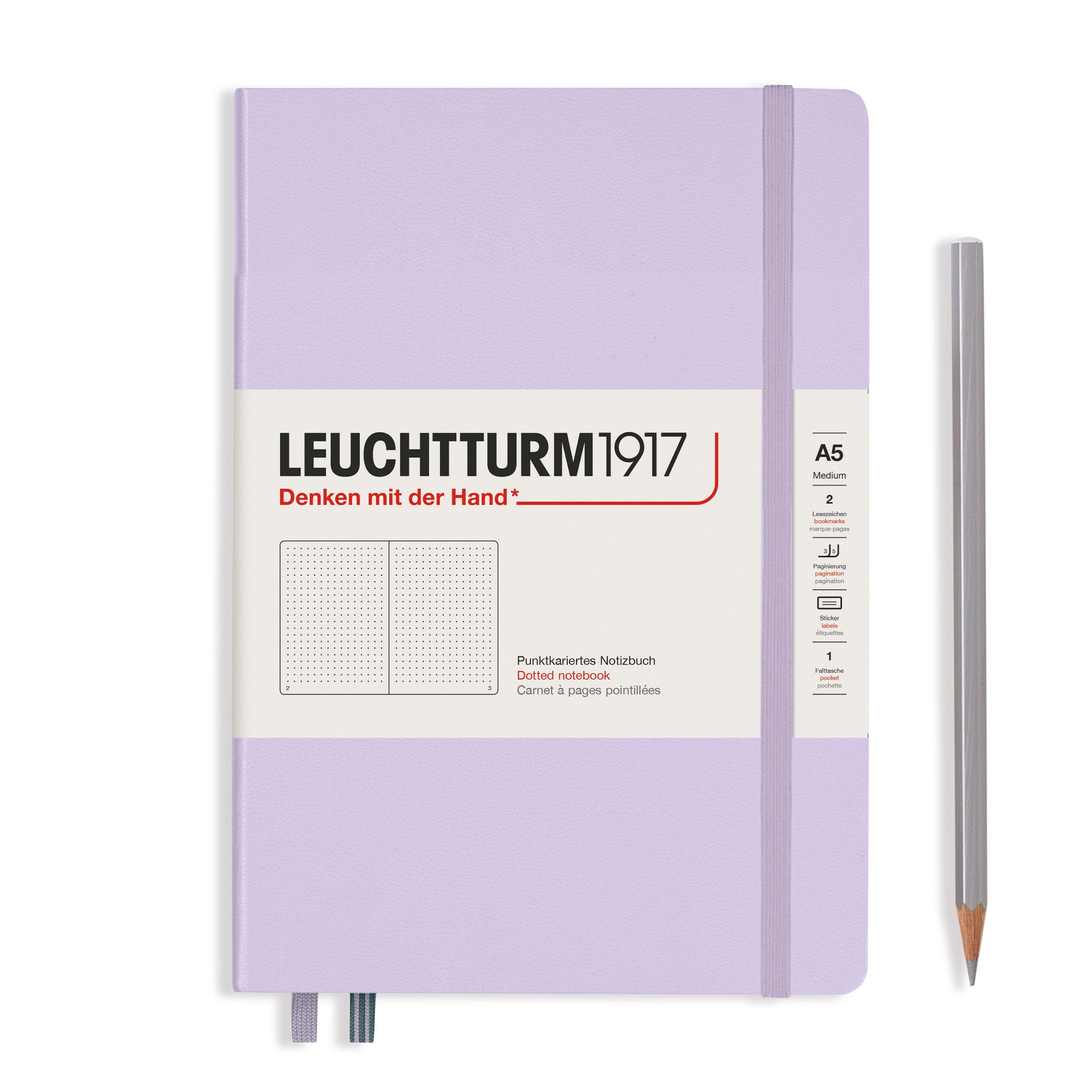 Leuchtturm1917 Notebook Medium (A5) Dotted Lilac - Pencraft the boutique