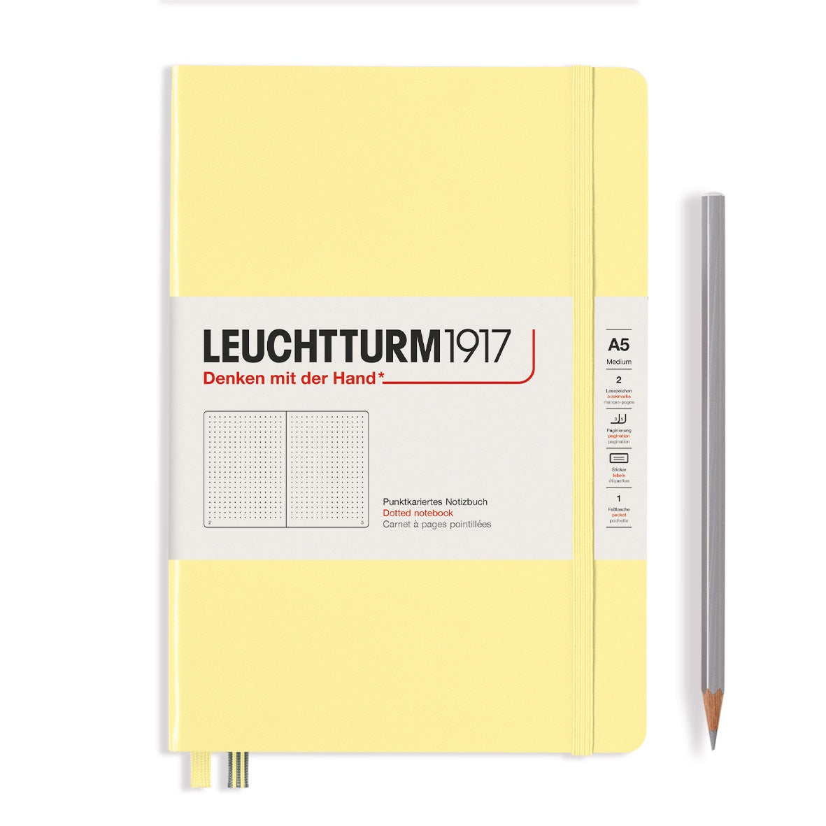 Leuchtturm1917 Notebook Medium (A5) Dotted Vanilla - Pencraft the boutique