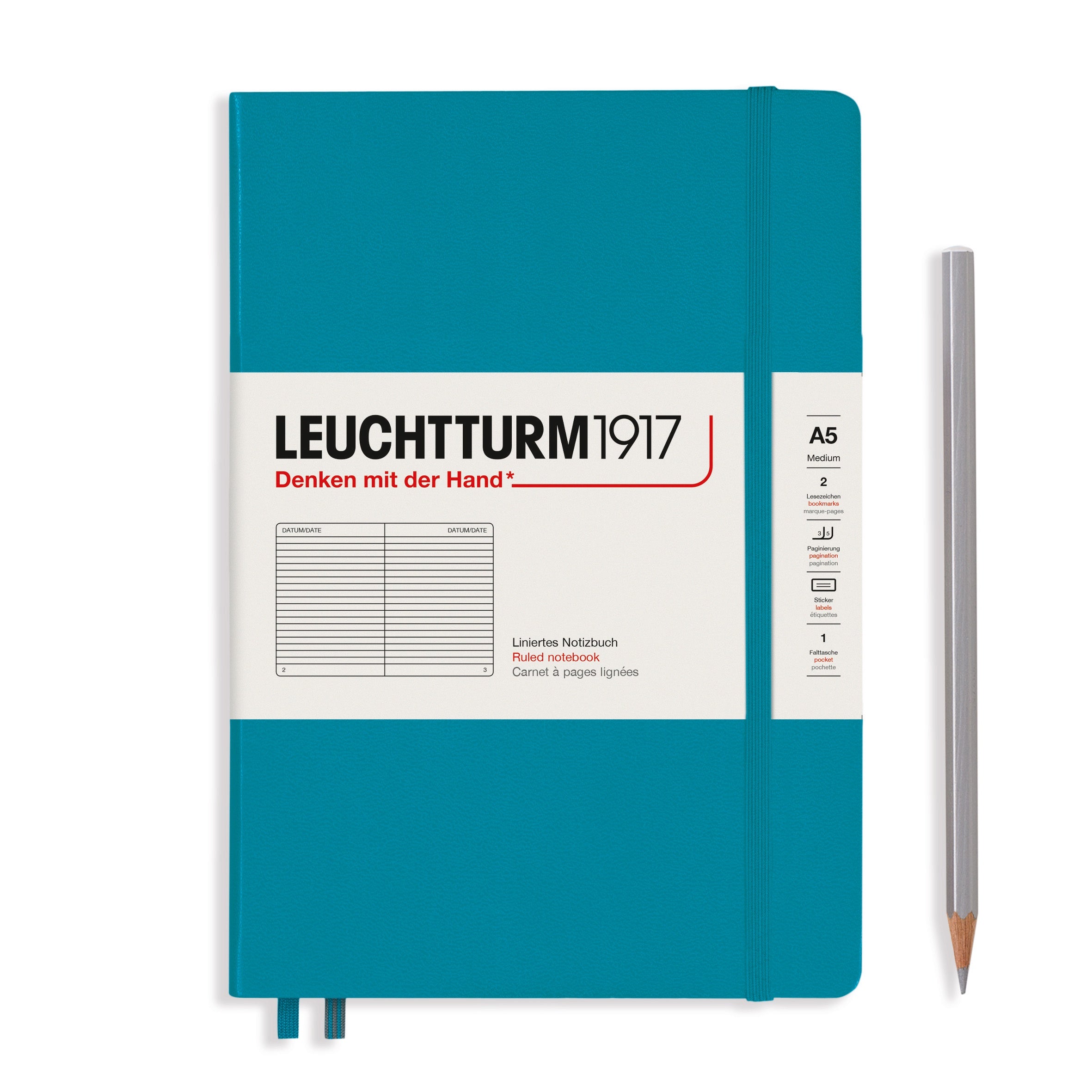 Leuchtturm1917 Notebook Medium (A5) Ruled Ocean - Pencraft the boutique
