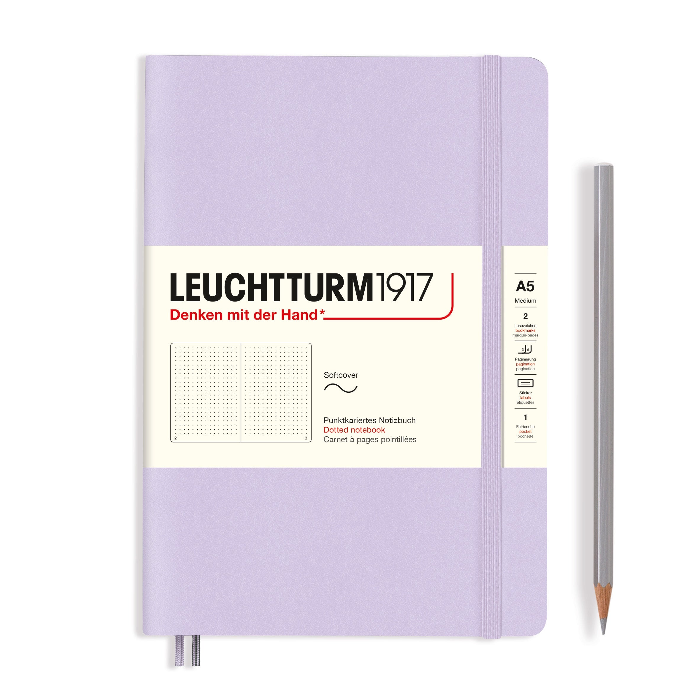 Leuchtturm1917 Notebook Softcover Medium (A5) Dotted Lilac - Pencraft the boutique