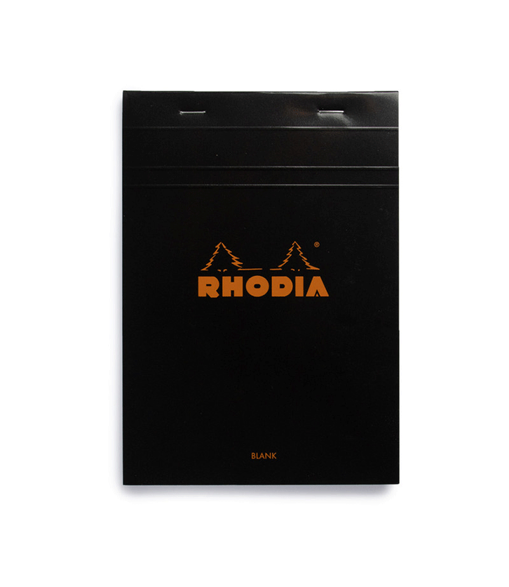 Rhodia Pad #16 Top Stapled Plain A5 Black - Pencraft the boutique