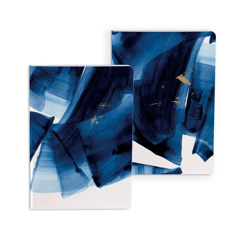 Clairefontaine Indigo Collection Stapled Set of 2 Notebook Ruled A5 Assorted Designs - Pencraft the boutique