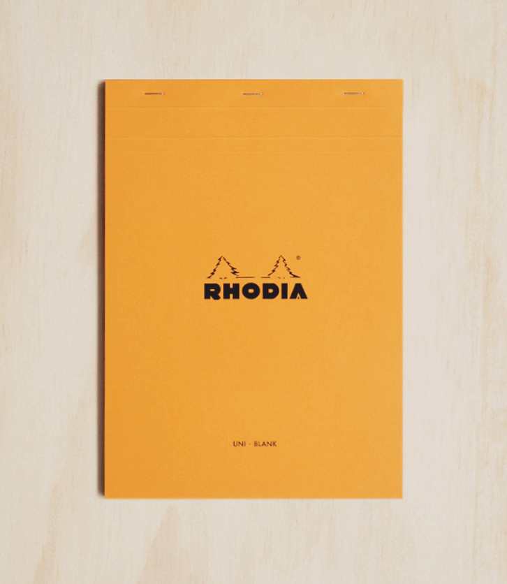 Rhodia Pad #18 Top Stapled Plain A4 Orange - Pencraft the boutique