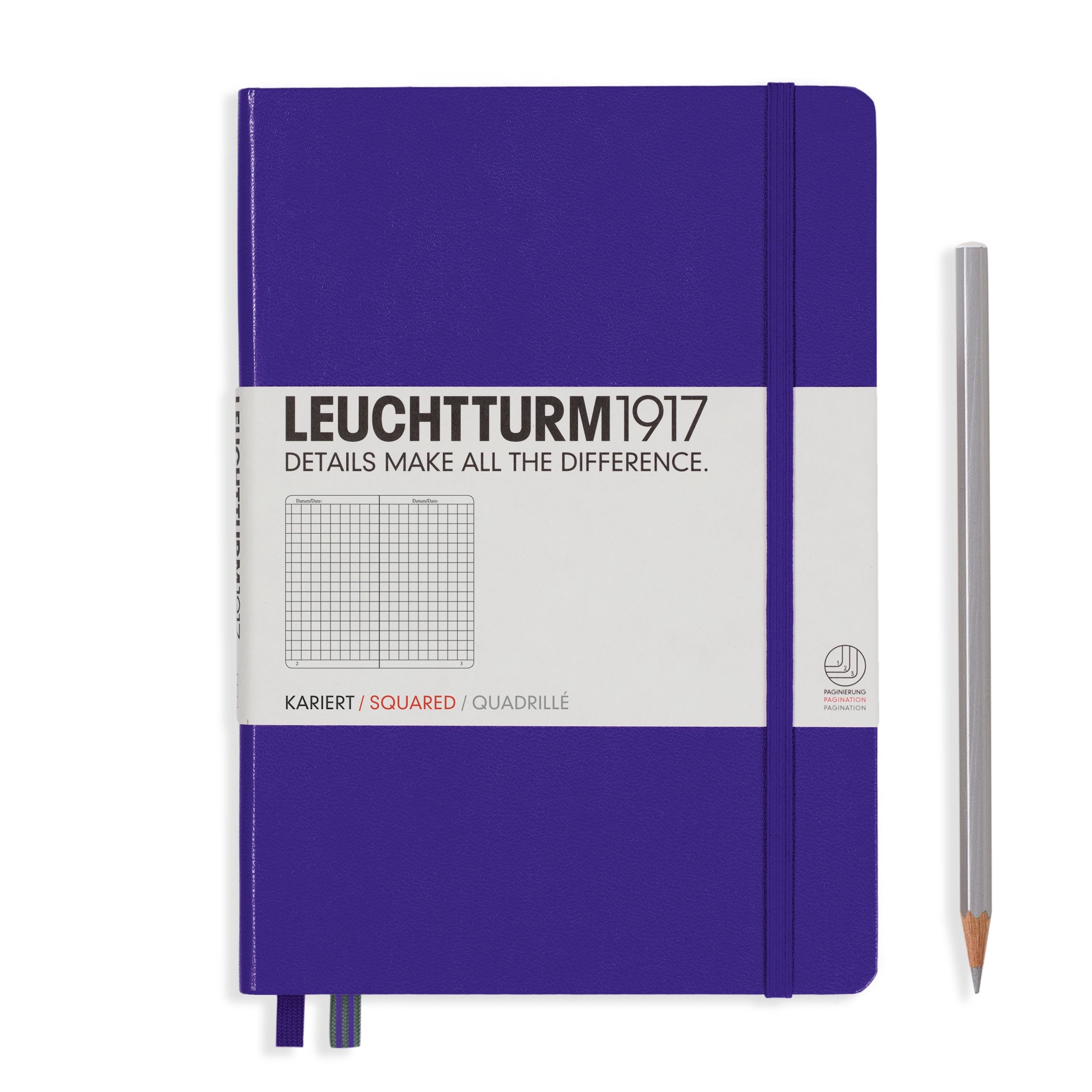 Leuchtturm1917 Notebook Medium (A5) Squared Purple - Pencraft the boutique