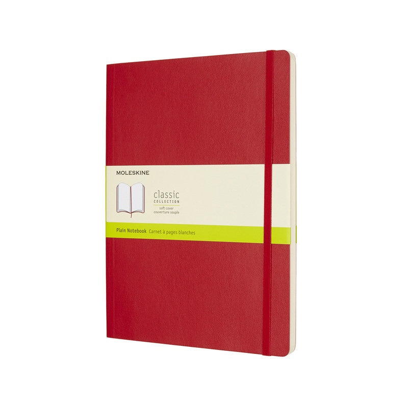 Moleskine Classic Soft Cover Notebook Plain Extra Large Scarlet Red - Pencraft the boutique