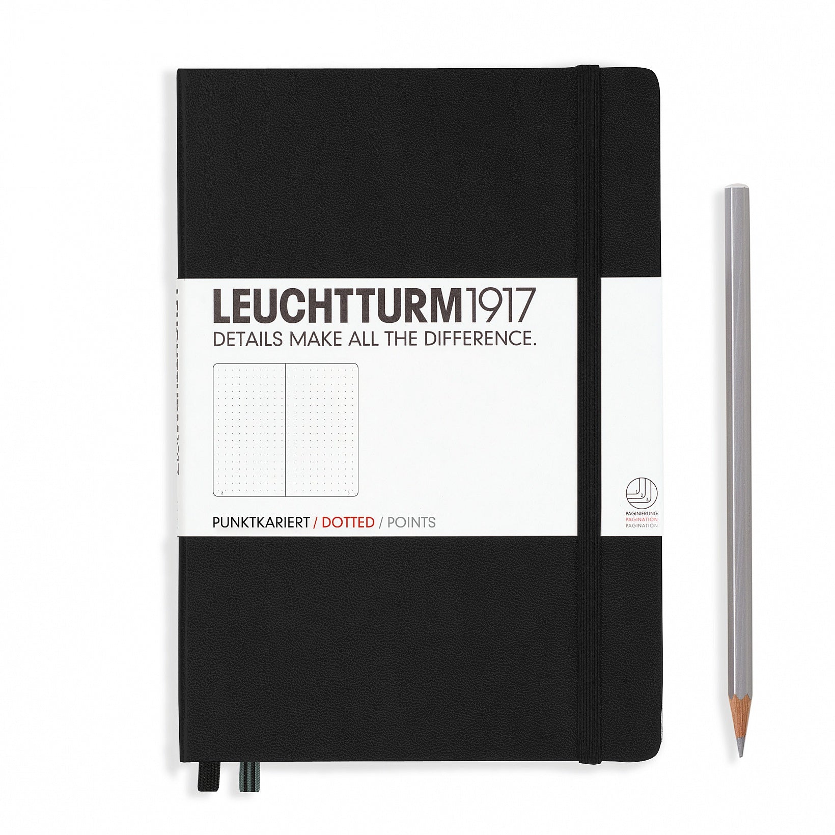 Leuchtturm1917 Notebook Medium (A5) Dotted Black - Pencraft the boutique