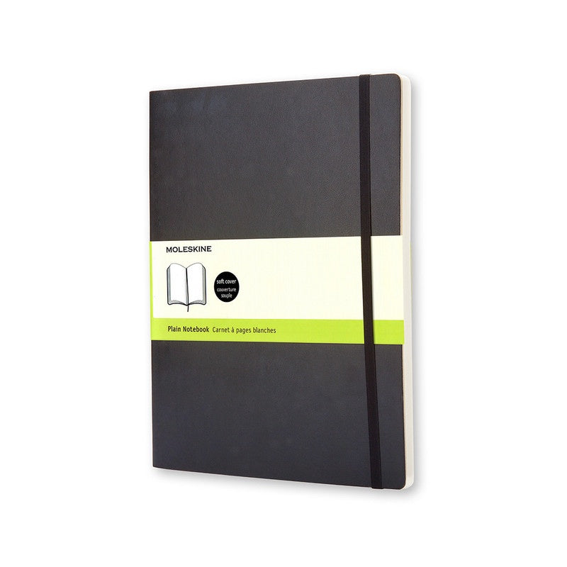 Moleskine Classic Soft Cover Notebook Plain Extra Large Black - Pencraft the boutique