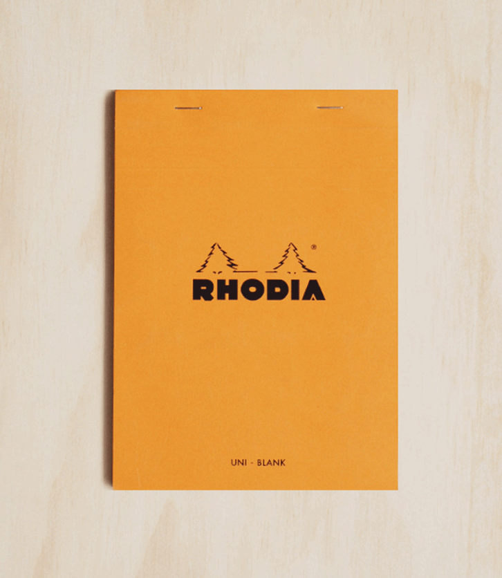 Rhodia Pad #16 Top Stapled Plain A5 Orange - Pencraft the boutique