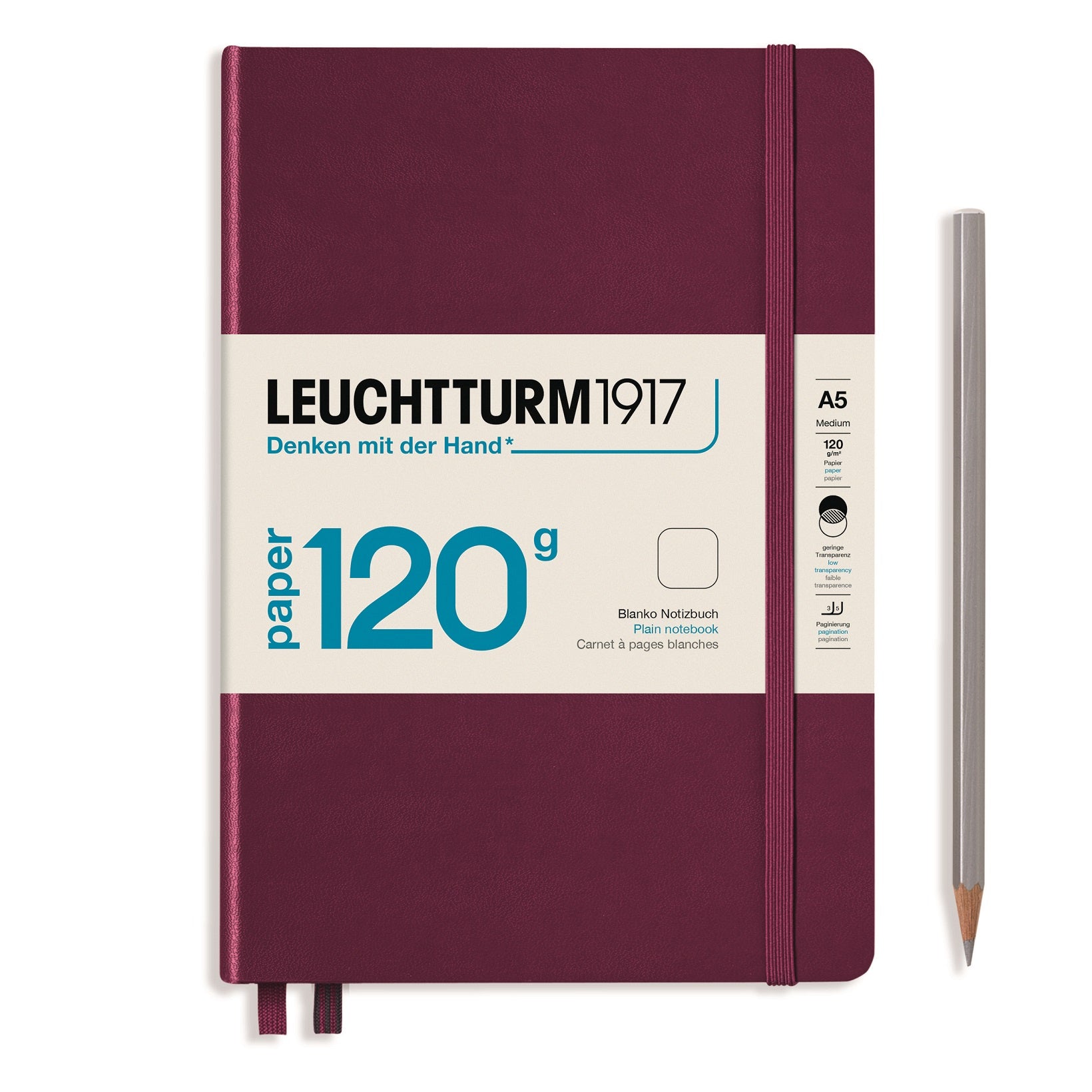 Leuchtturm1917 Notebook 120g Edition Medium (A5) Plain Port Red - Pencraft the boutique