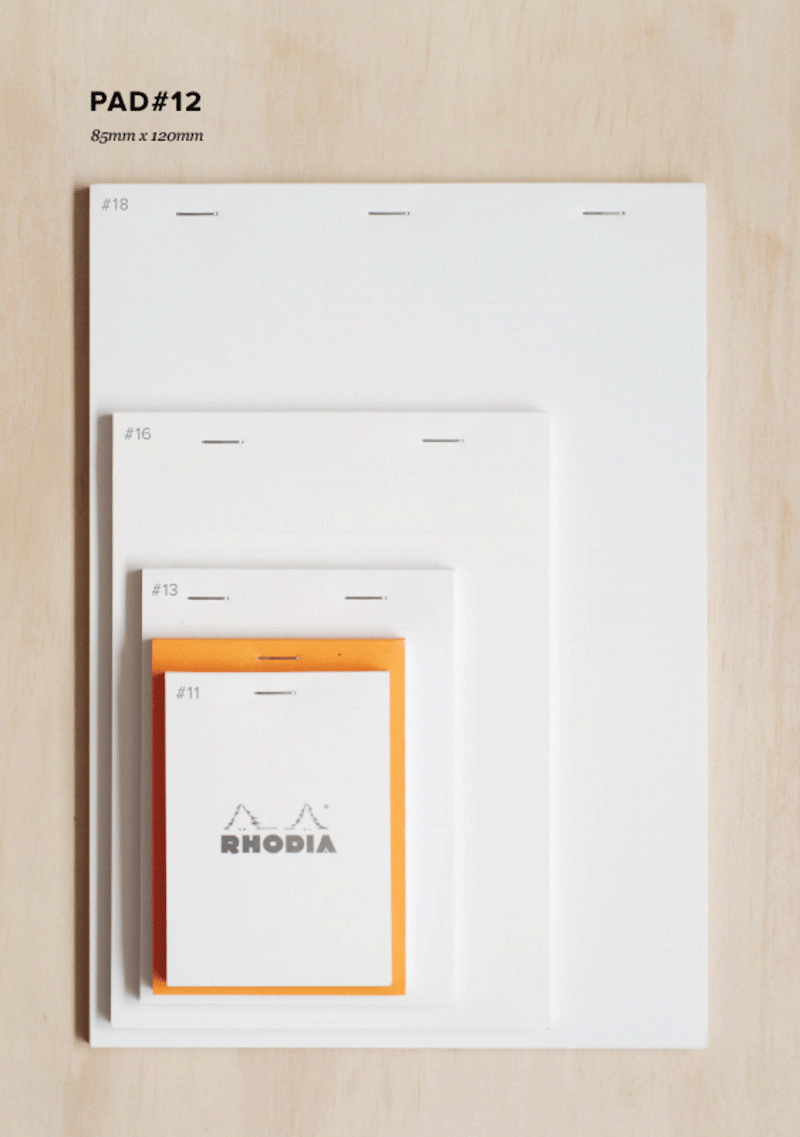 Rhodia Pad #12 Top Stapled Dot Grid Pocket Orange - Pencraft the boutique