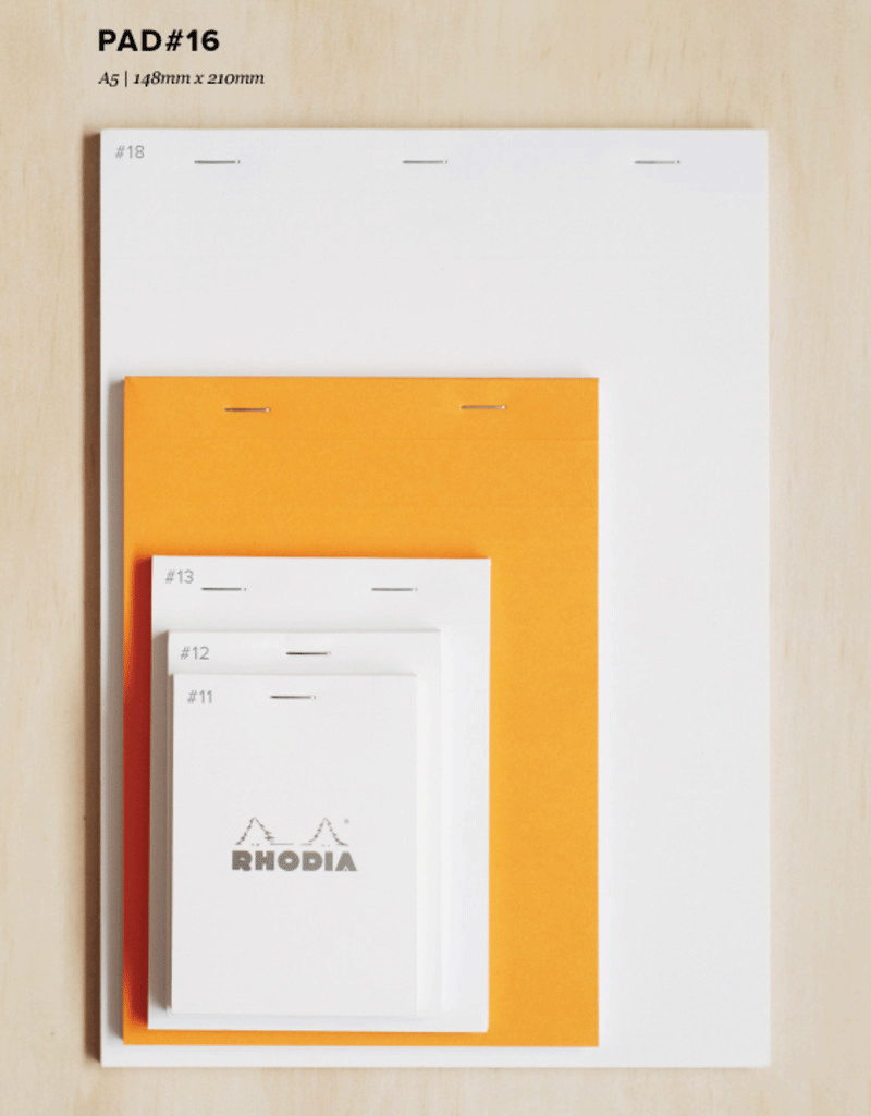 Rhodia Premium R Pad #16 Ruled A5 Black - Pencraft the boutique