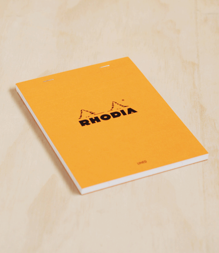 Rhodia Pad #16 Top Stapled Ruled + Margin A5 Orange - Pencraft the boutique