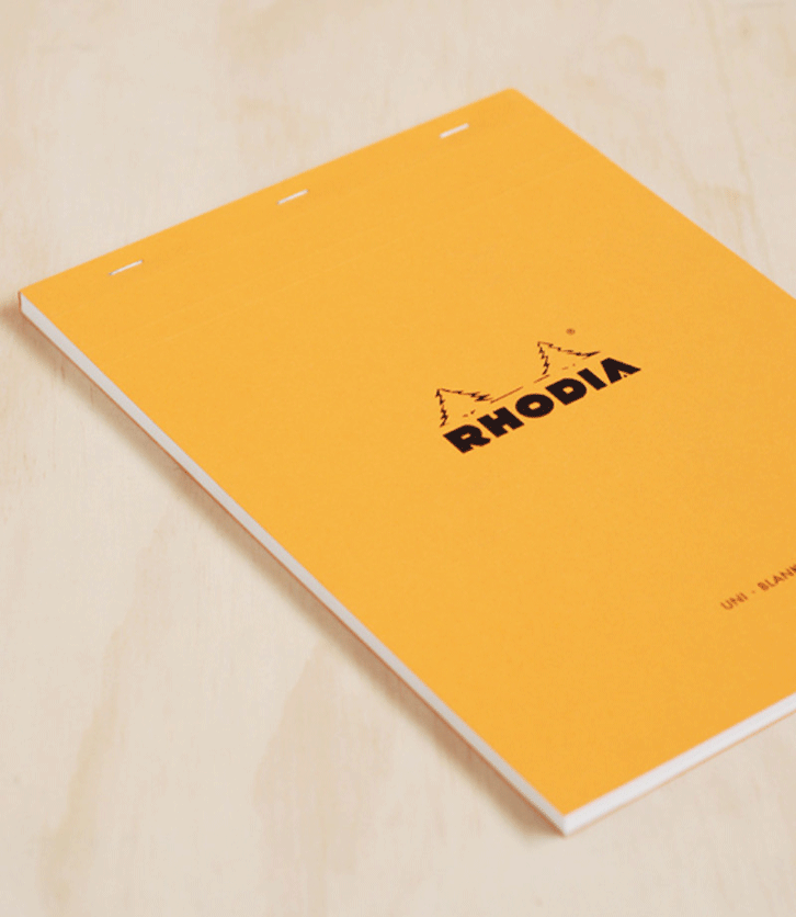 Rhodia Pad #18 Top Stapled Plain A4 Orange - Pencraft the boutique