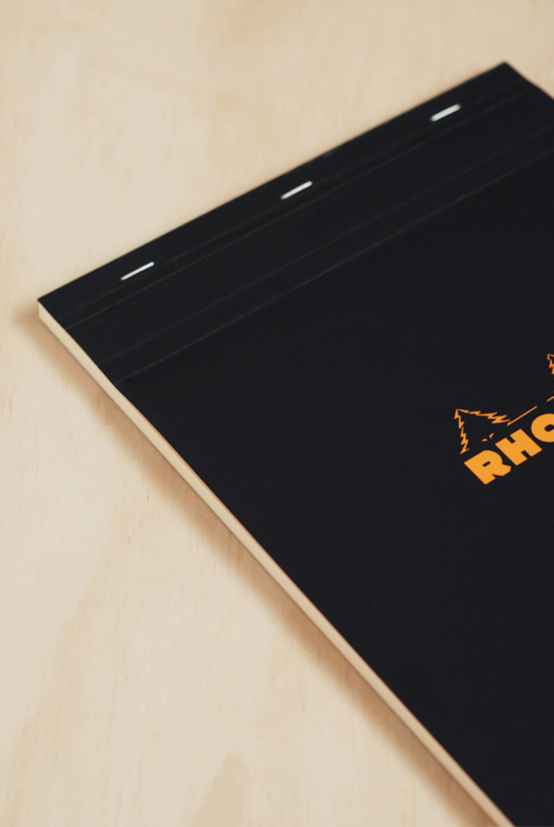 Rhodia Premium R Pad #18 Ruled A4 Black - Pencraft the boutique