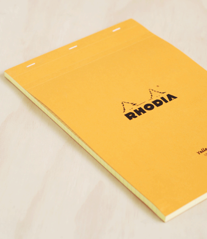 Rhodia Pad #19 Legal Pad Top Stapled Ruled + Margin A4+ Orange - Pencraft the boutique