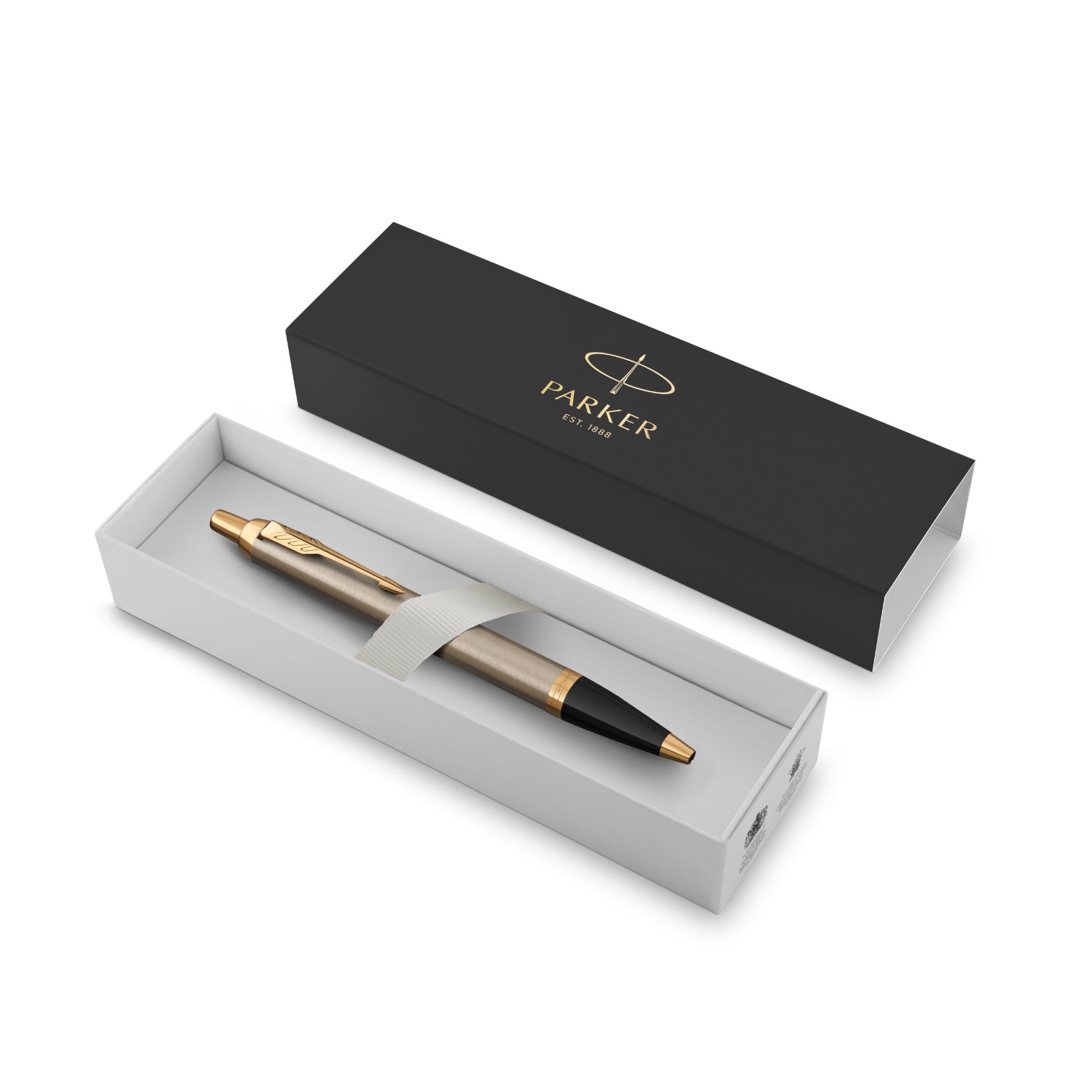 Parker IM Brushed Metal Gold Trim Ballpoint - Pencraft the boutique