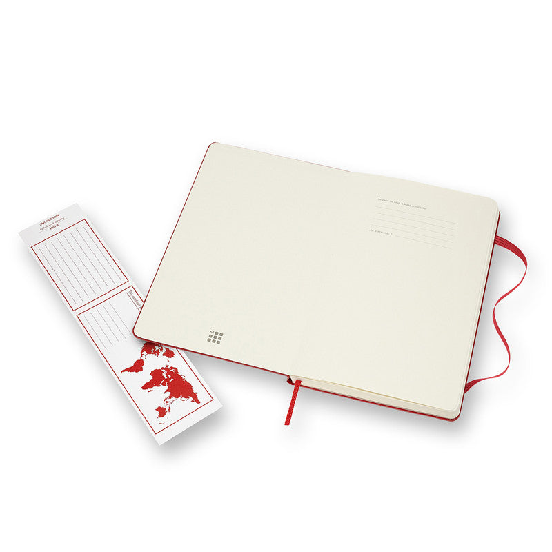 Moleskine Classic Hard Cover Notebook Plain Large Red - Pencraft the boutique