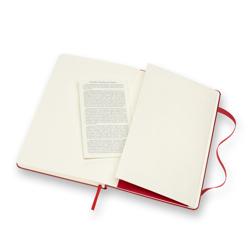 Moleskine Classic Hard Cover Notebook Plain Large Red - Pencraft the boutique