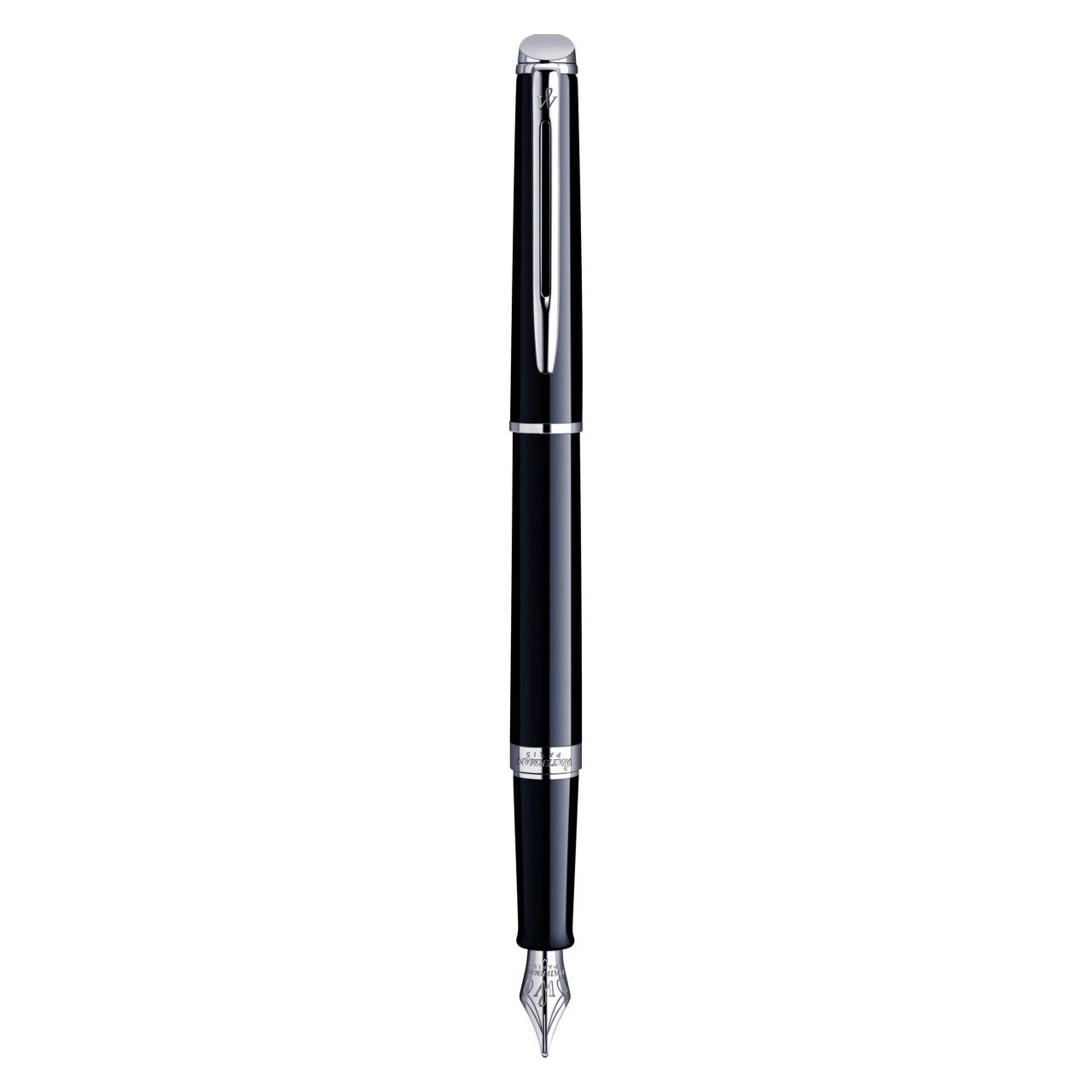 Waterman Hemisphere Black Lacquer Chrome Trim Fountain Pen - Pencraft the boutique