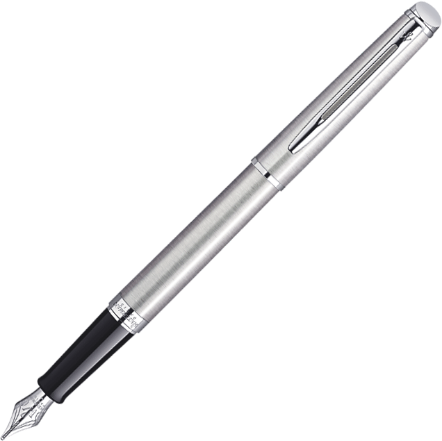 Waterman Hemisphere Stainless Steel Chrome Trim Fountain Pen - Pencraft the boutique