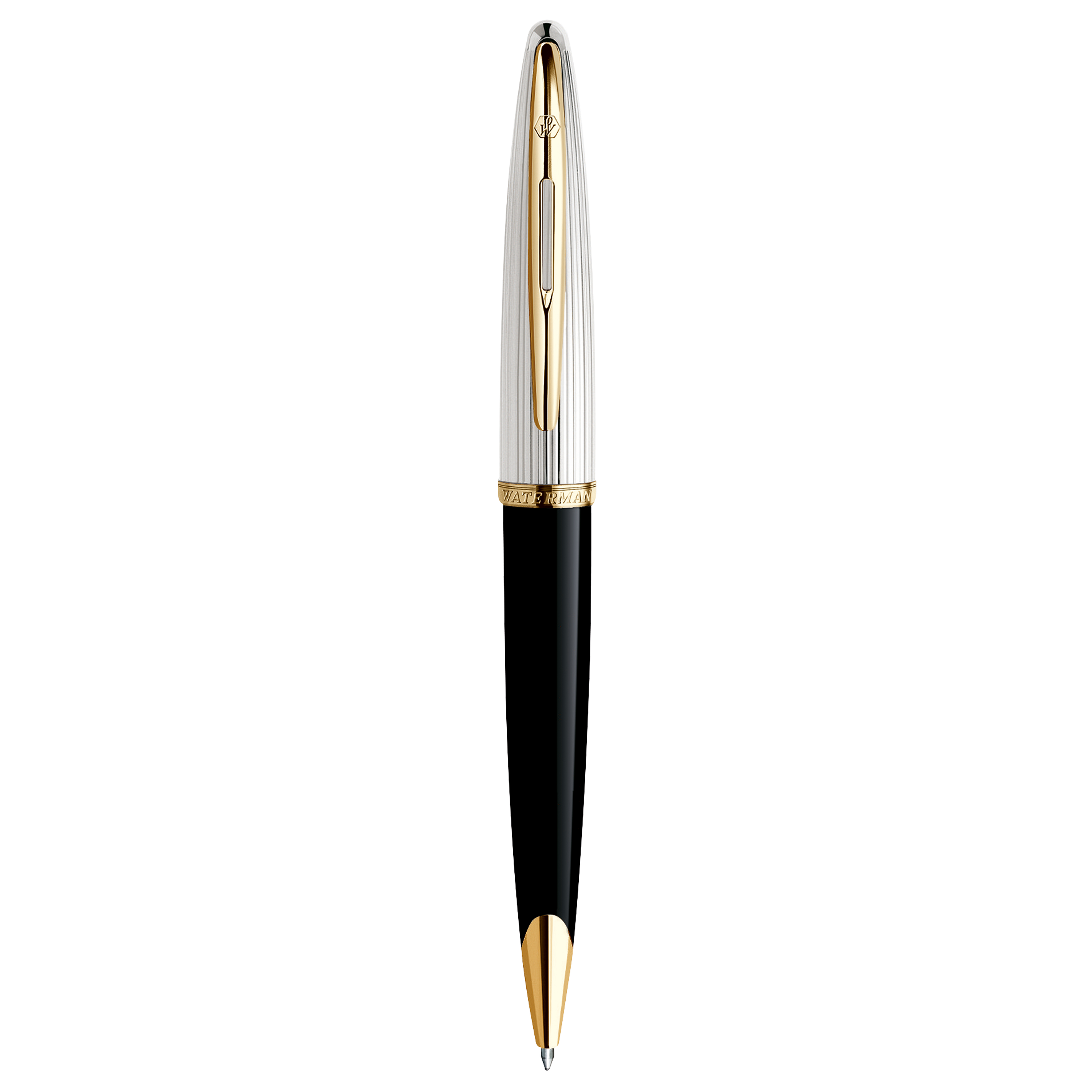 Waterman Carene Deluxe Black Gold Trim Ballpoint - Pencraft the boutique