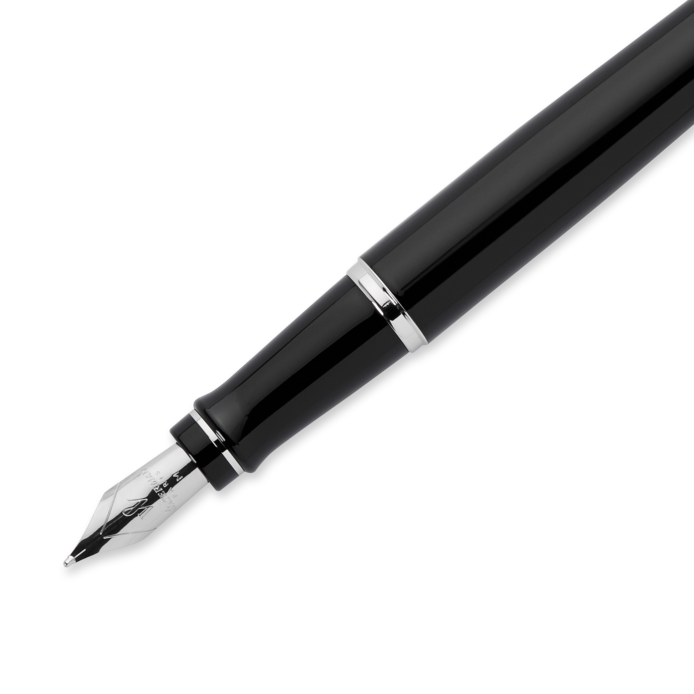 Waterman Expert Black Lacquer Chrome Trim Fountain Pen - Pencraft the boutique