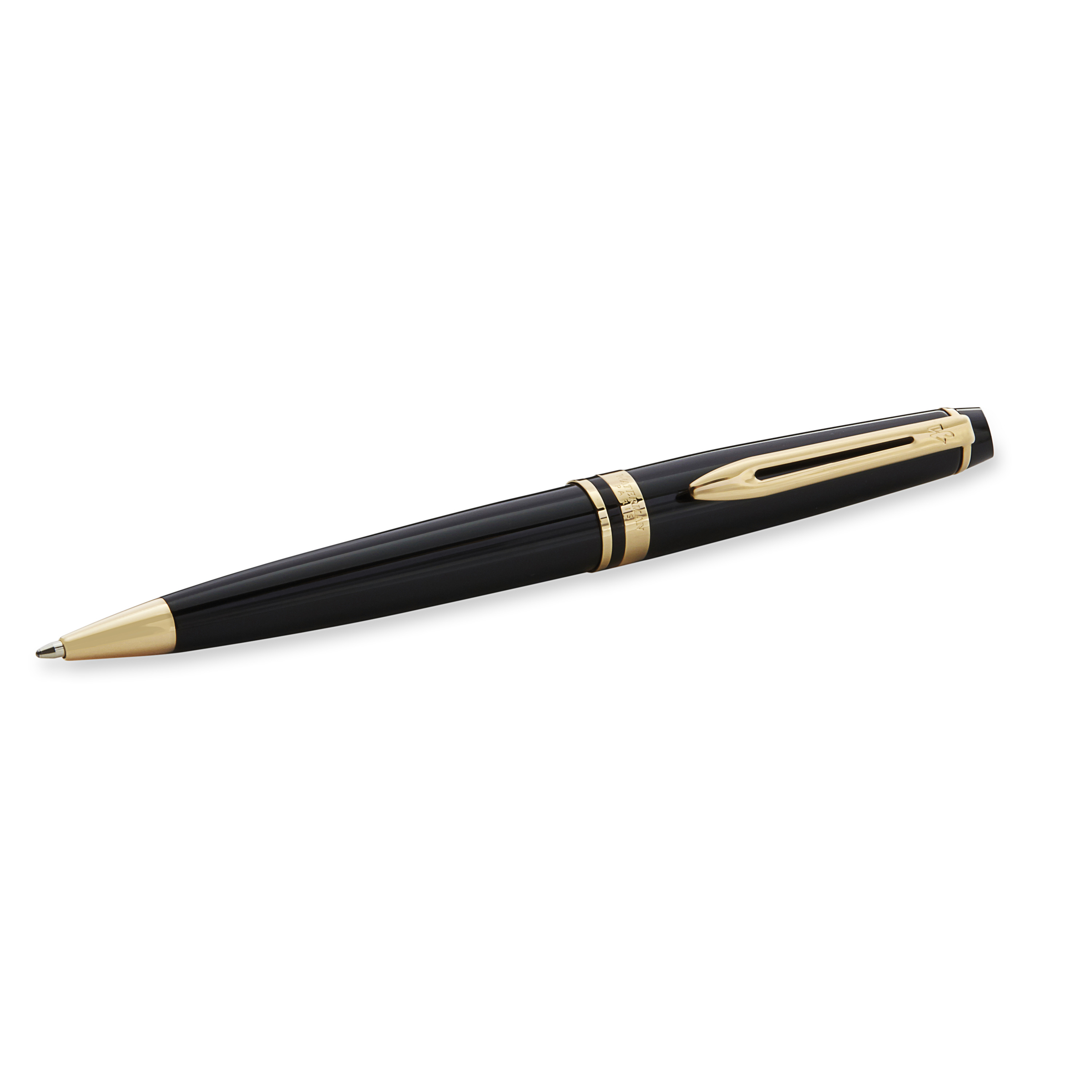 Waterman Expert Black Lacquer Gold Trim Ballpoint - Pencraft the boutique