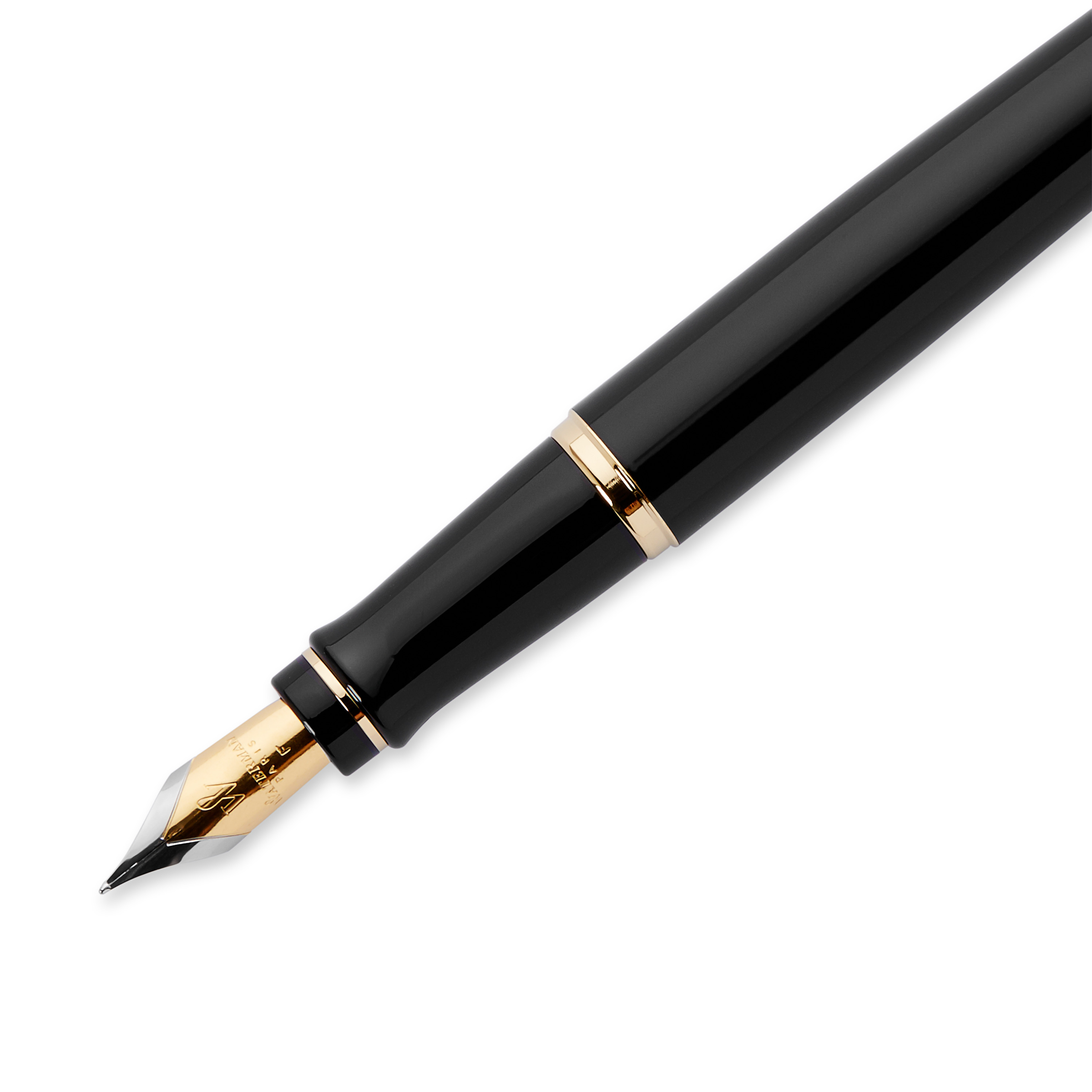 Waterman Expert Black Lacquer Gold Trim Fountain Pen - Pencraft the boutique