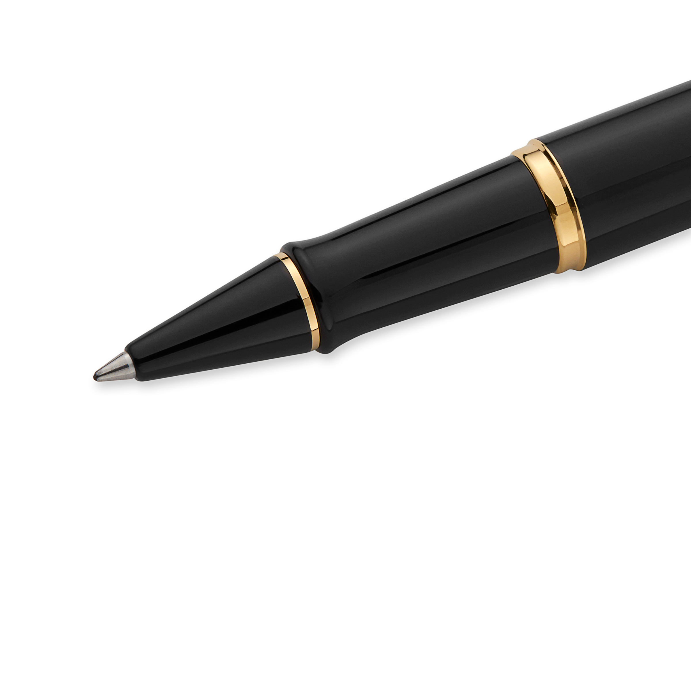 Waterman Expert Black Lacquer Gold Trim Rollerball - Pencraft the boutique