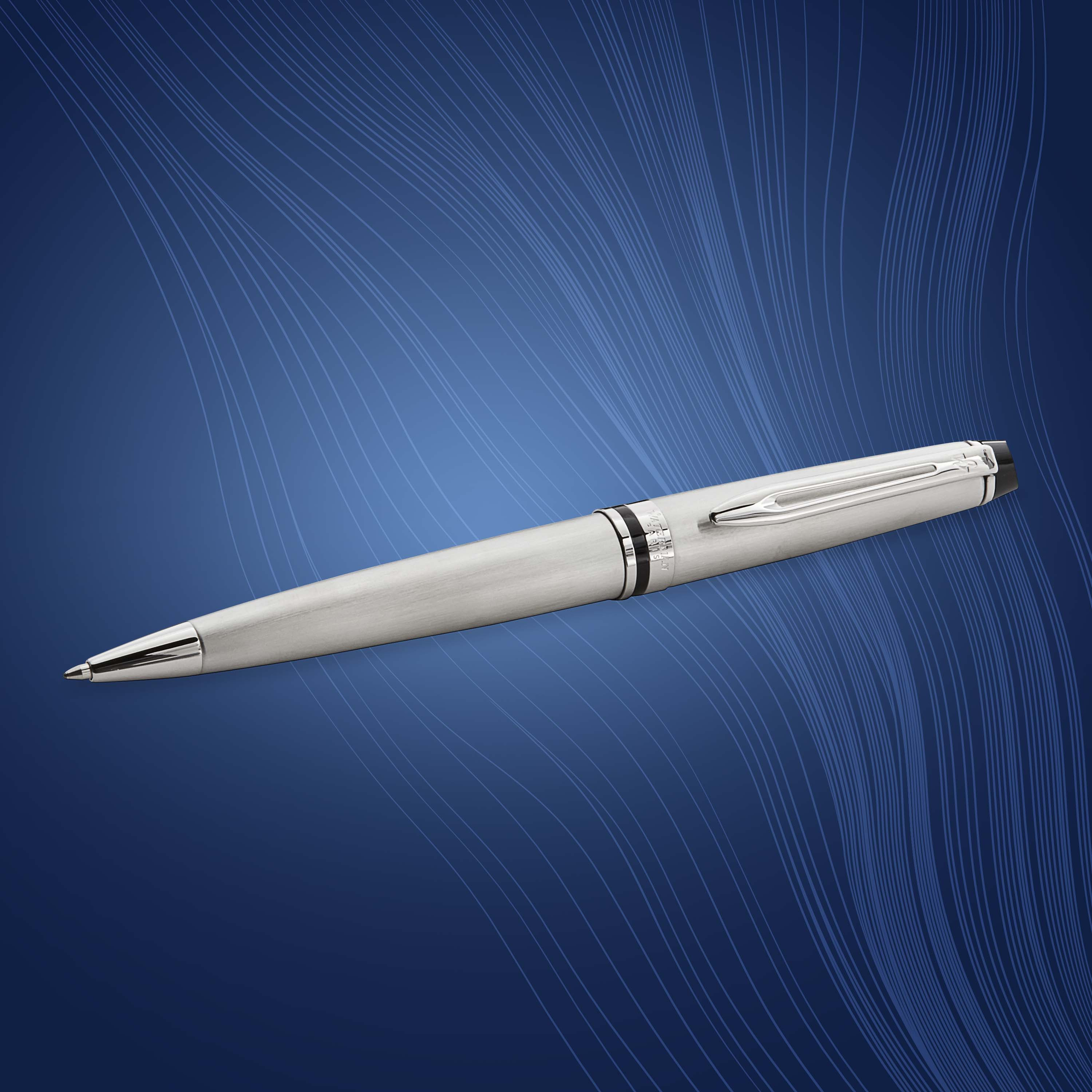Waterman Expert Stainless Steel Chrome Trim Ballpoint - Pencraft the boutique
