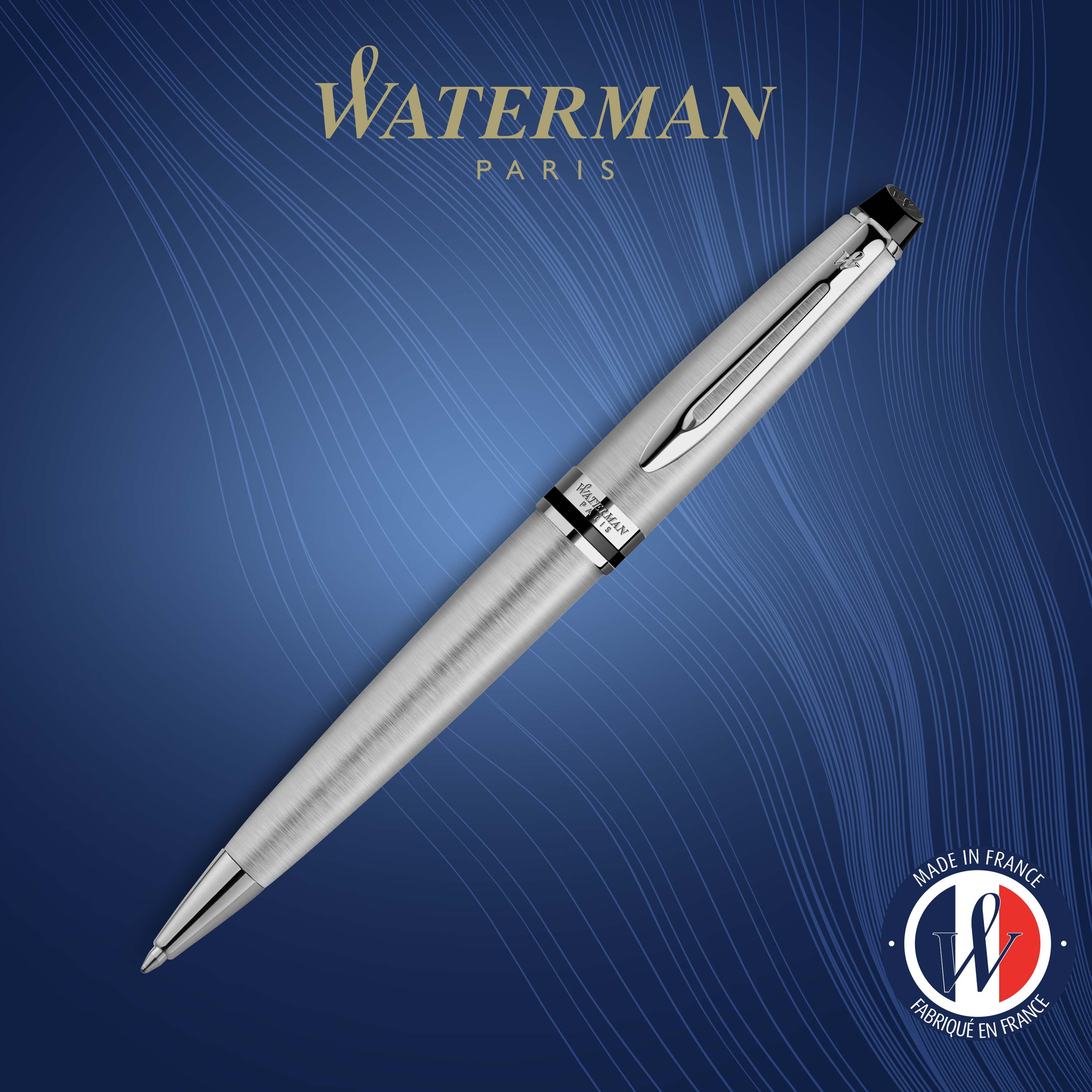 Waterman Expert Stainless Steel Chrome Trim Ballpoint - Pencraft the boutique