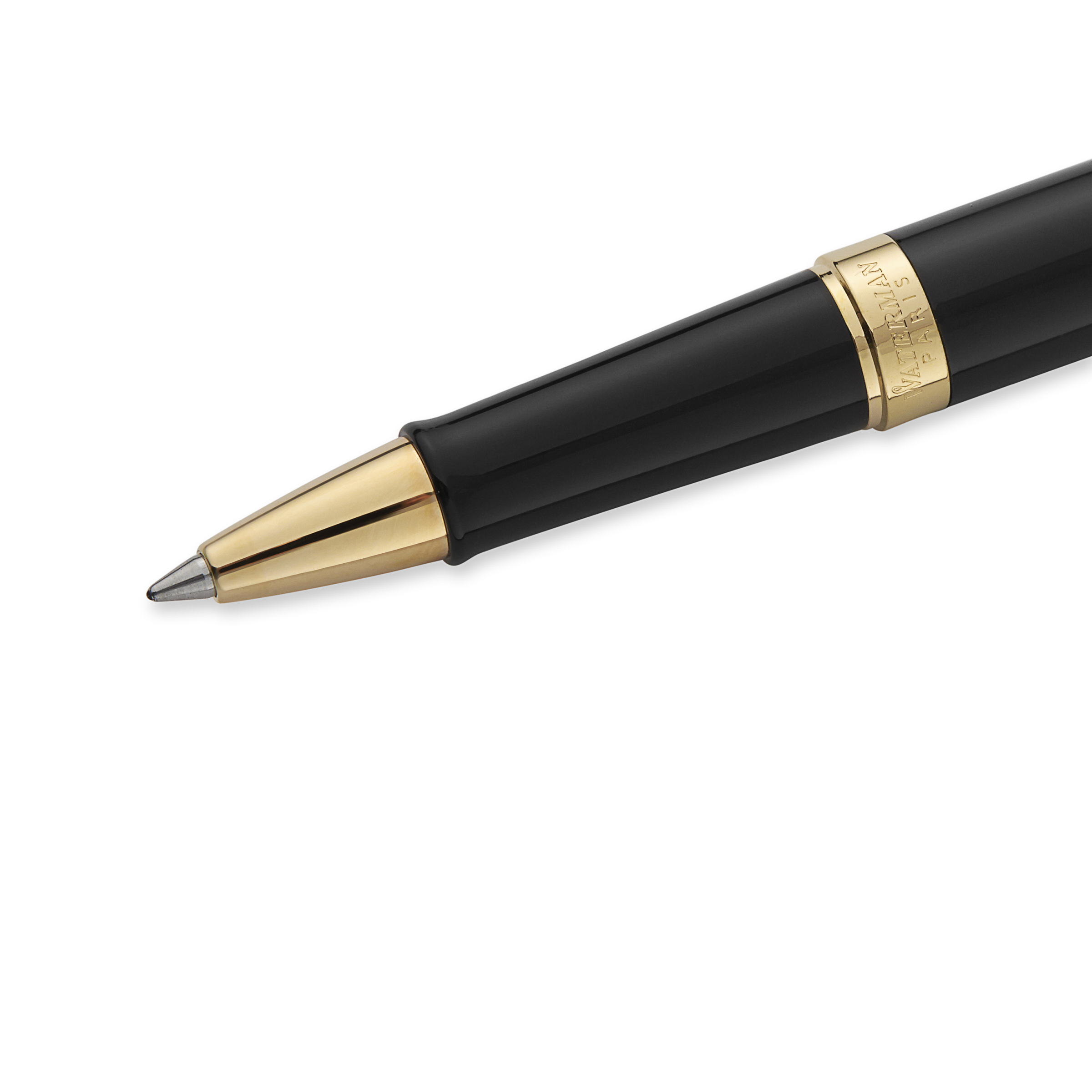Waterman Hemisphere Black Lacquer Gold Trim Rollerball - Pencraft the boutique