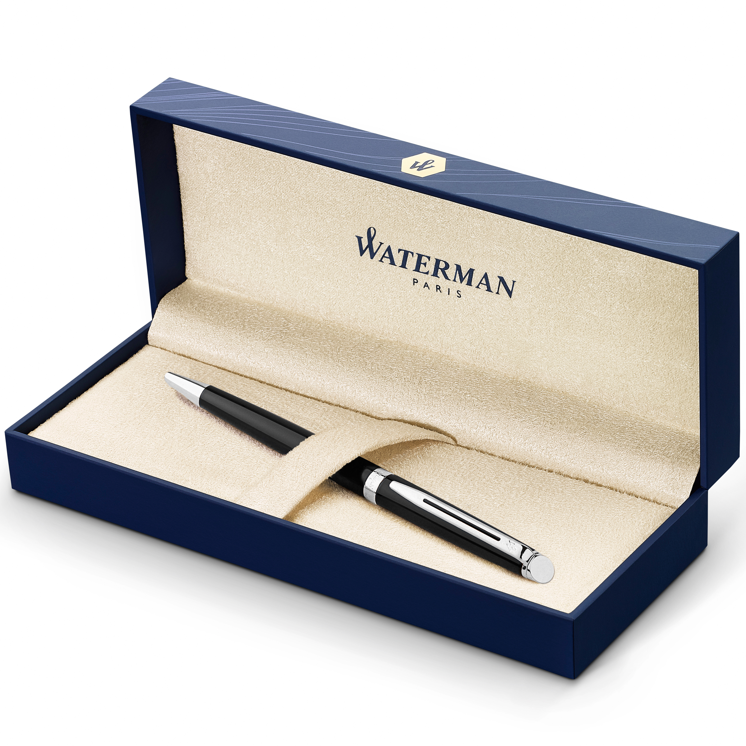 Waterman Hemisphere Black Lacquer Chrome Trim Ballpoint - Pencraft the boutique