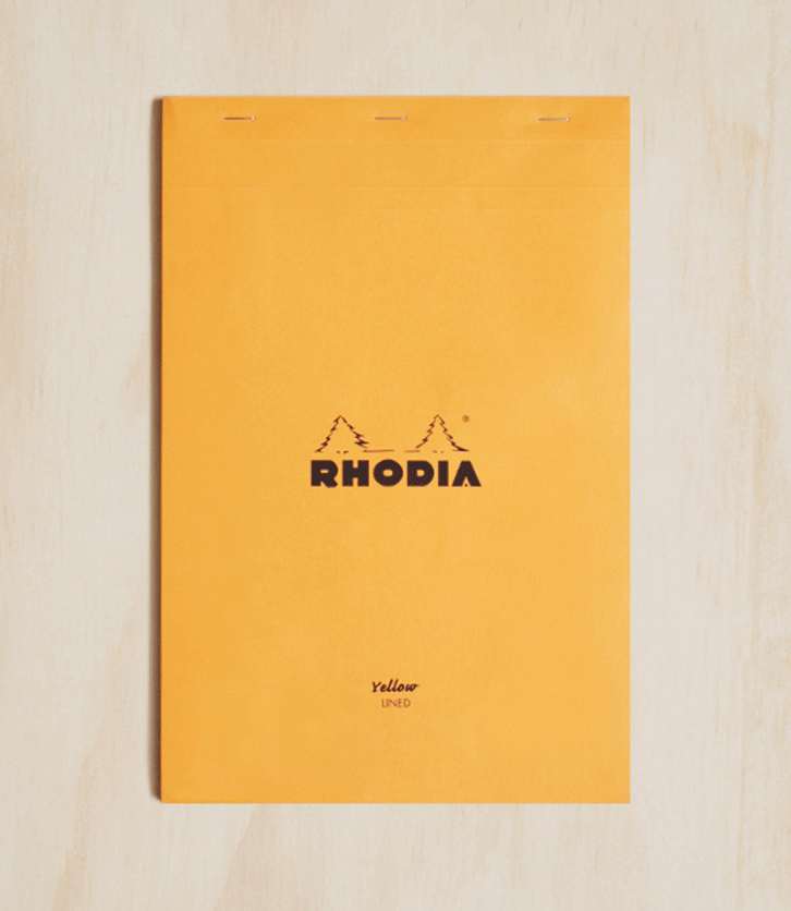 Rhodia Pad #19 Legal Pad Top Stapled Ruled + Margin A4+ Orange - Pencraft the boutique