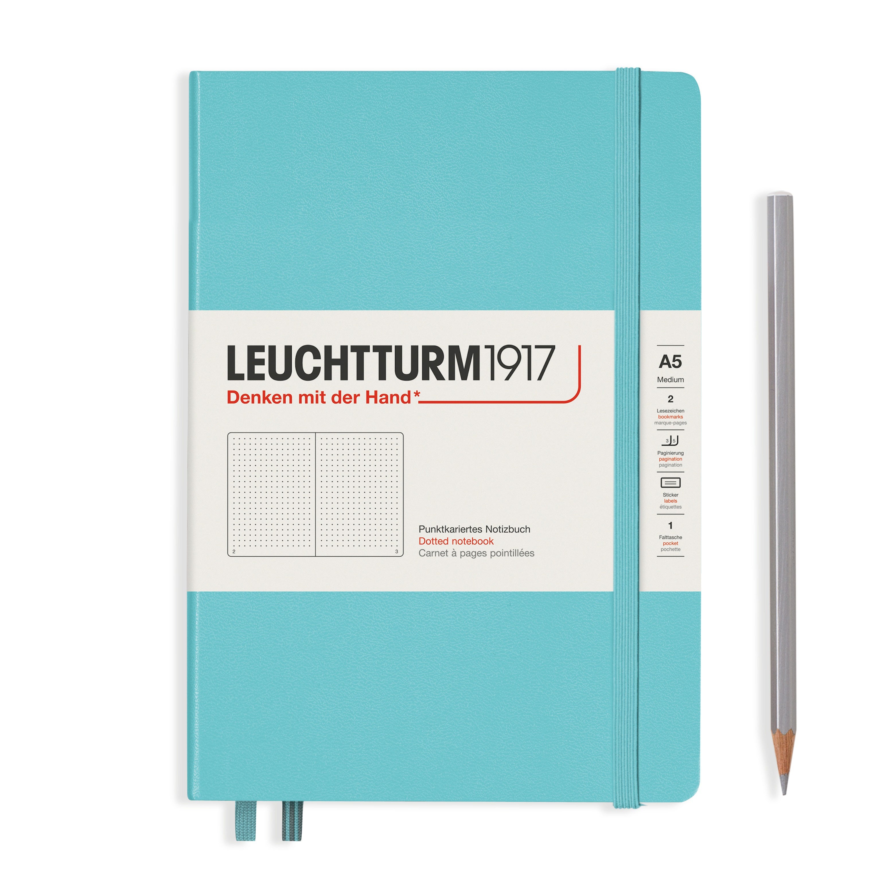 Leuchtturm1917 Notebook Medium (A5) Dotted Aquamarine - Pencraft the boutique