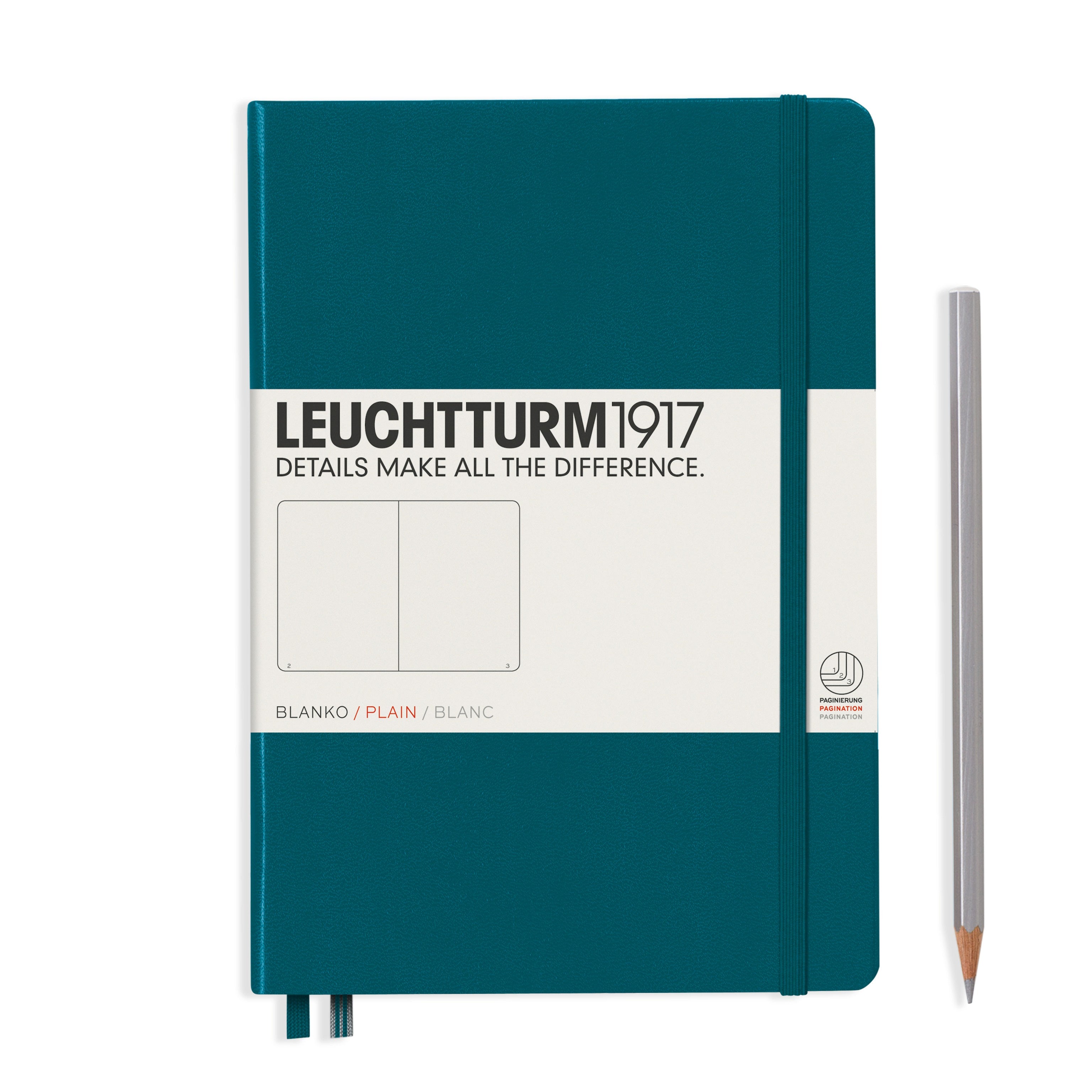 Leuchtturm1917 Notebook Medium (A5) Plain Pacific Green - Pencraft the boutique