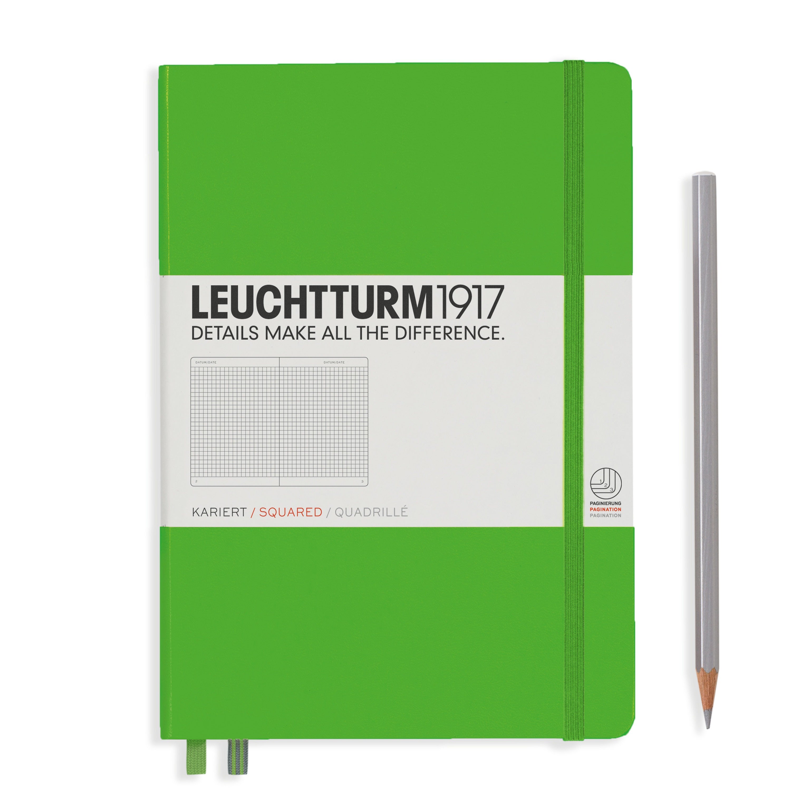 Leuchtturm1917 Notebook Medium (A5) Squared Fresh Green - Pencraft the boutique