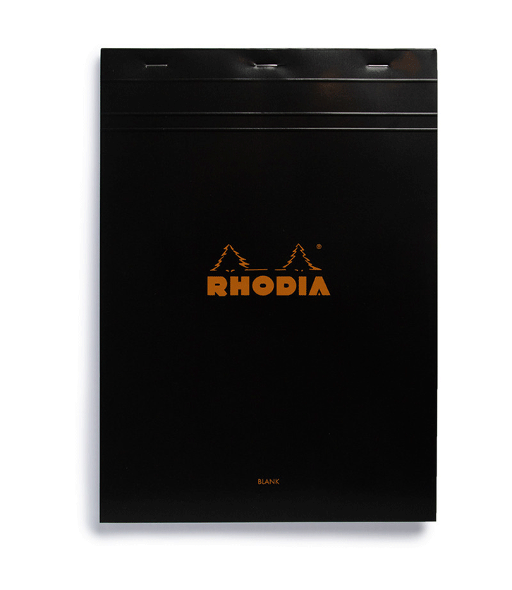 Rhodia Pad #18 Top Stapled Plain A4 Black - Pencraft the boutique