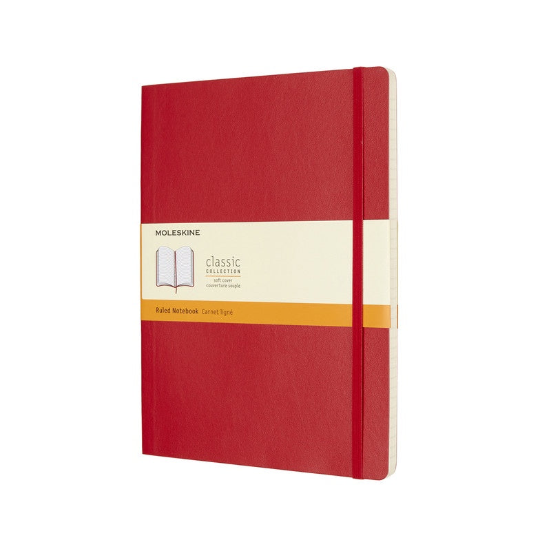 Moleskine Classic Soft Cover Notebook Ruled Extra Large Scarlet Red - Pencraft the boutique