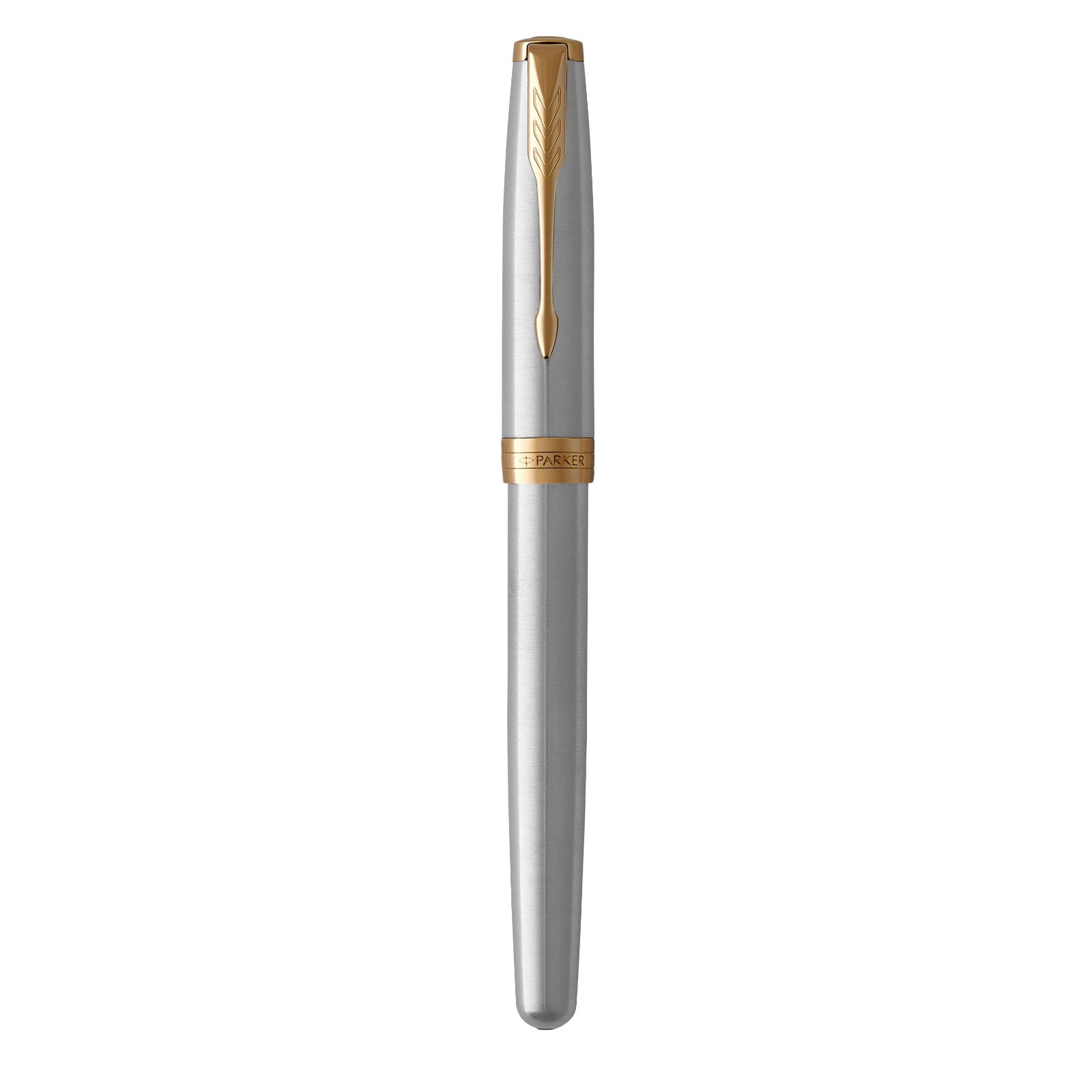 Parker Sonnet Stainless Steel Gold Trim Rollerball - Pencraft the boutique