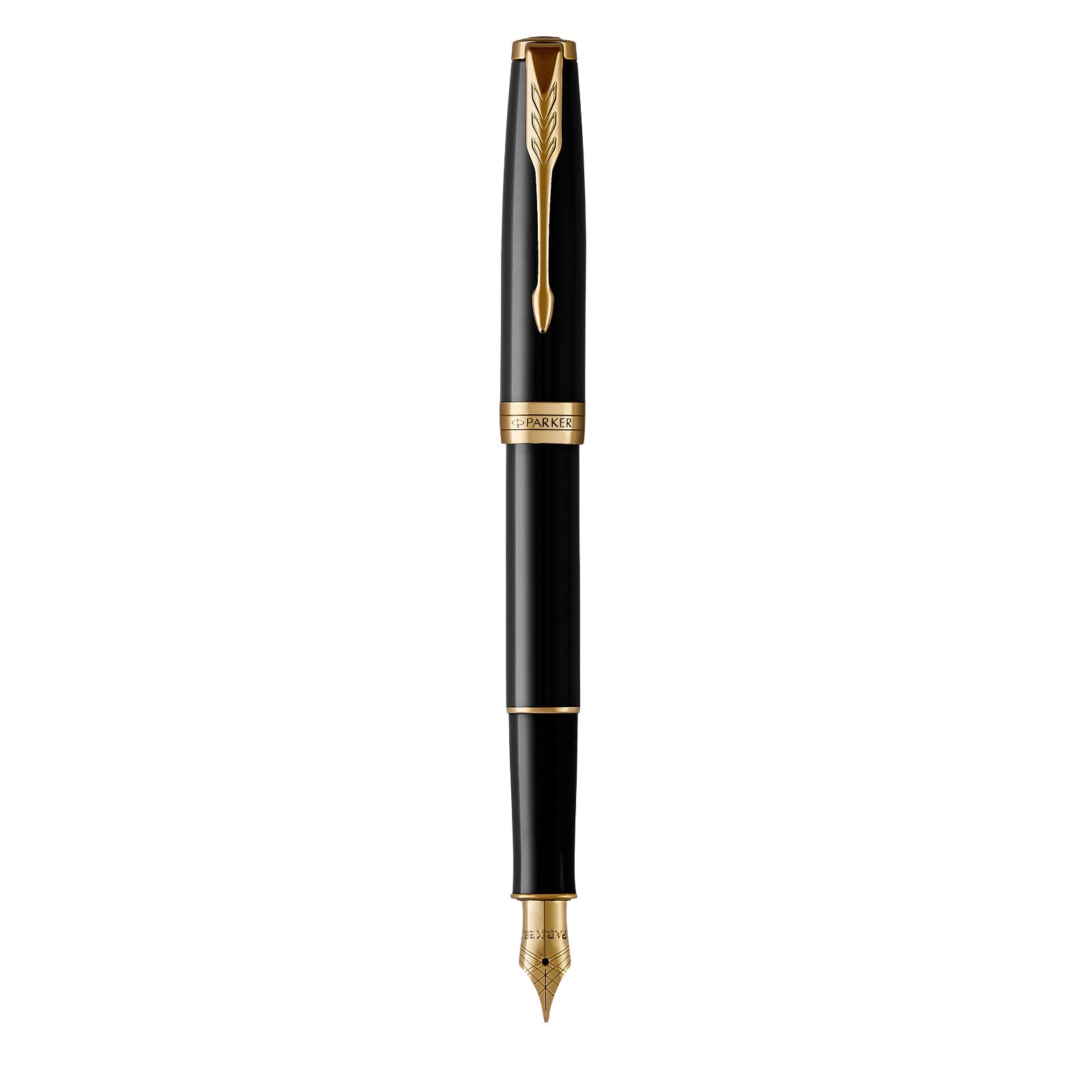 Parker Sonnet Black Lacquer Gold Trim Fountain Pen - Pencraft the boutique