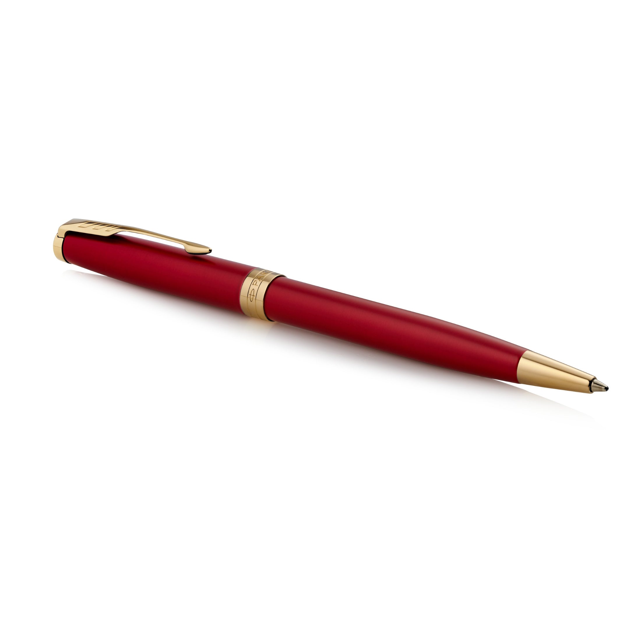 Parker Sonnet Red Lacquer Gold Trim Ballpoint - Pencraft the boutique