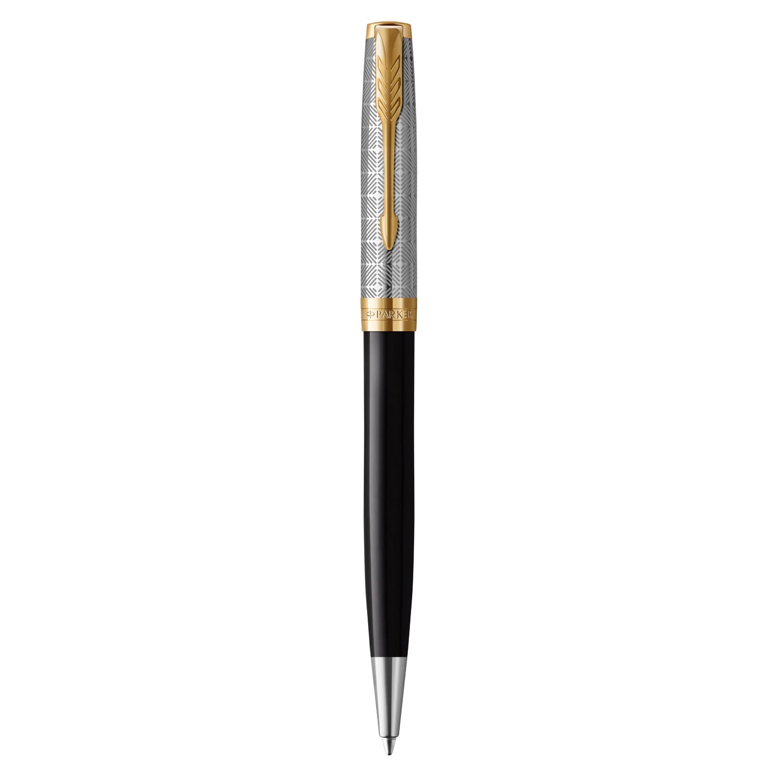 Parker Sonnet Metal and Black Lacquer Gold Trim Ballpoint - Pencraft the boutique