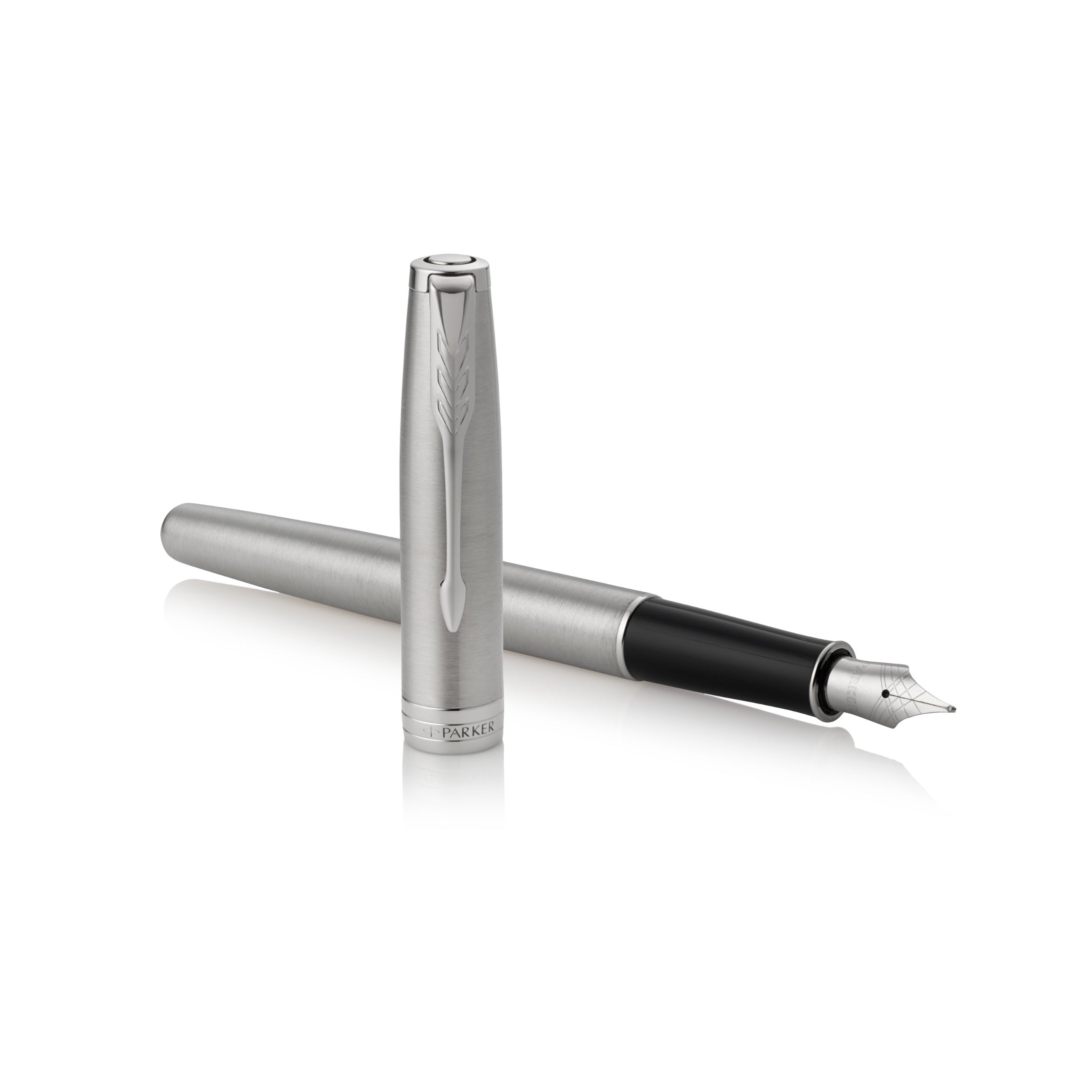 Parker Sonnet Stainless Steel Palladium Trim Fountain Pen - Pencraft the boutique