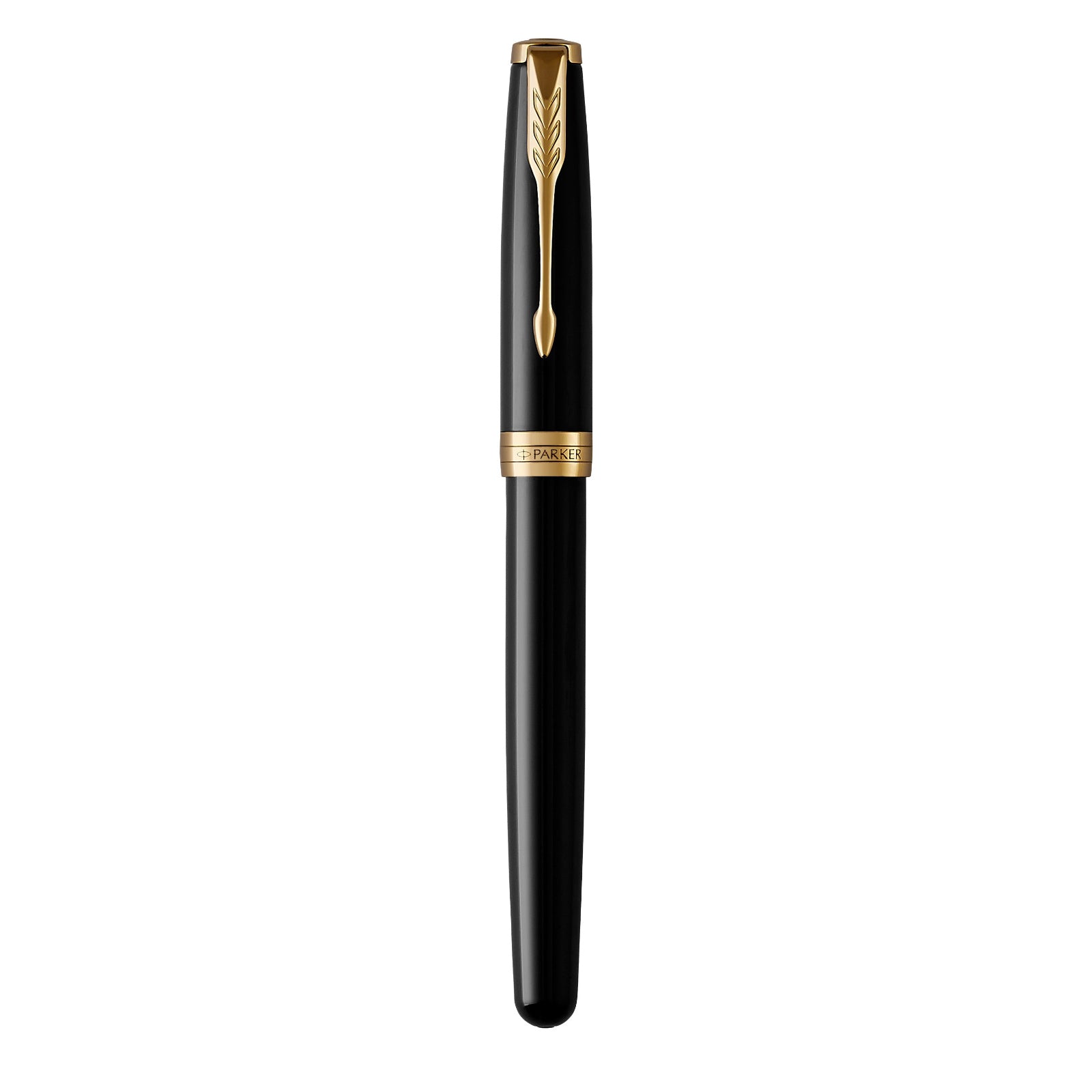 Parker Sonnet Black Lacquer Gold Trim Rollerball - Pencraft the boutique