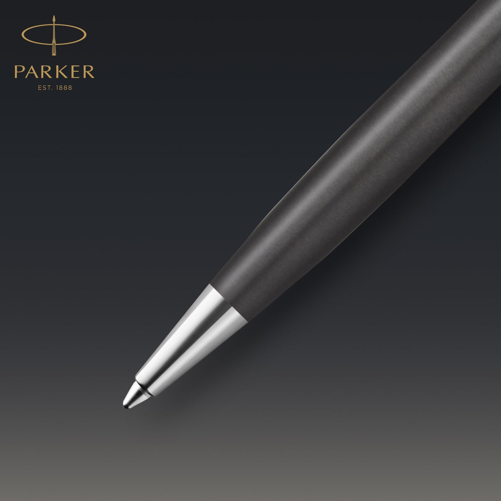 Parker Sonnet Metal and Grey Pink Gold Trim Ballpoint - Pencraft the boutique