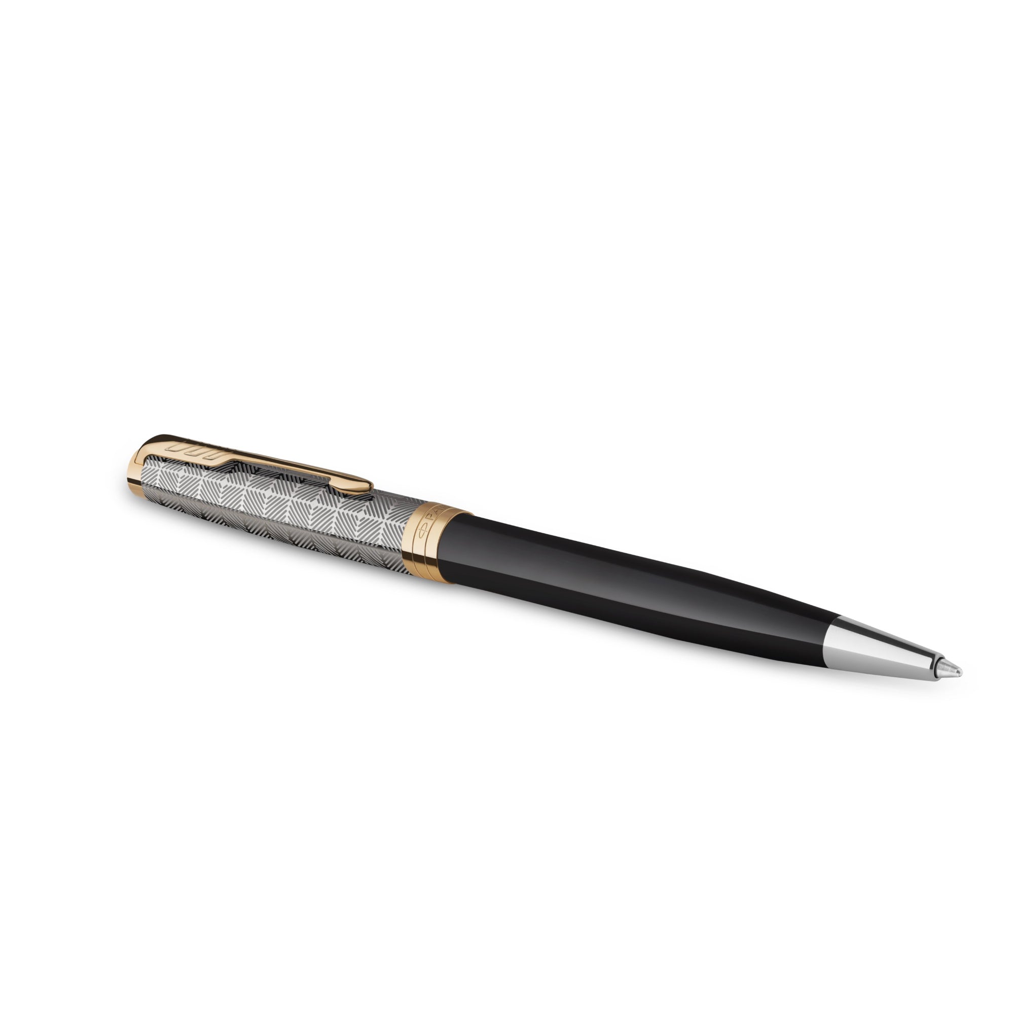 Parker Sonnet Metal and Black Lacquer Gold Trim Ballpoint - Pencraft the boutique