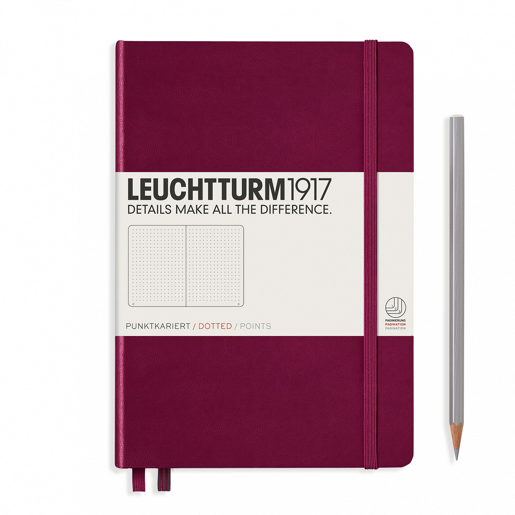 Leuchtturm1917 Notebook Medium (A5) Dotted Port Red - Pencraft the boutique