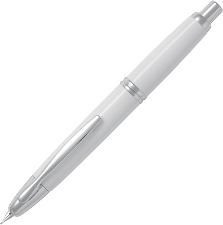 Pilot Vanishing Point White Fountain Pen - Pencraft the boutique